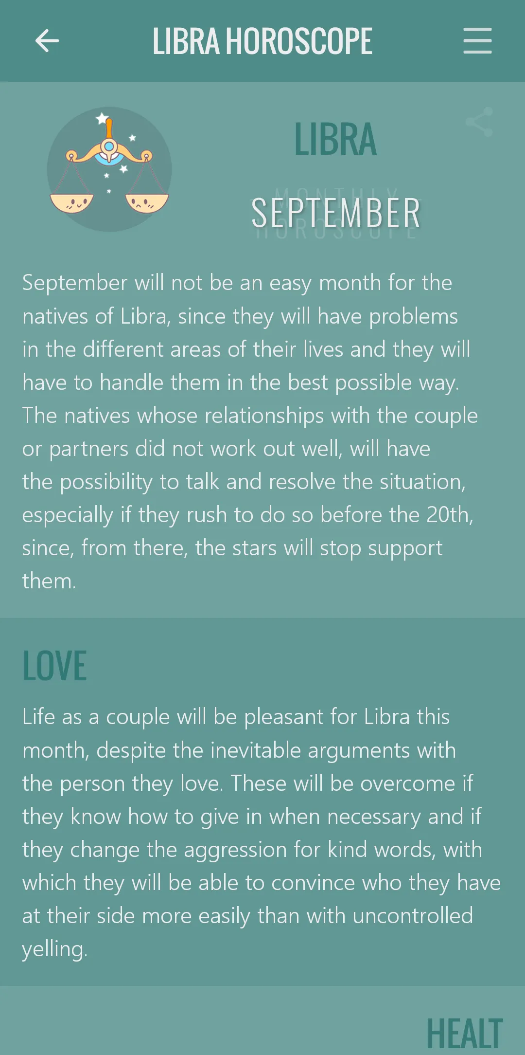 Libra Horoscope | Indus Appstore | Screenshot