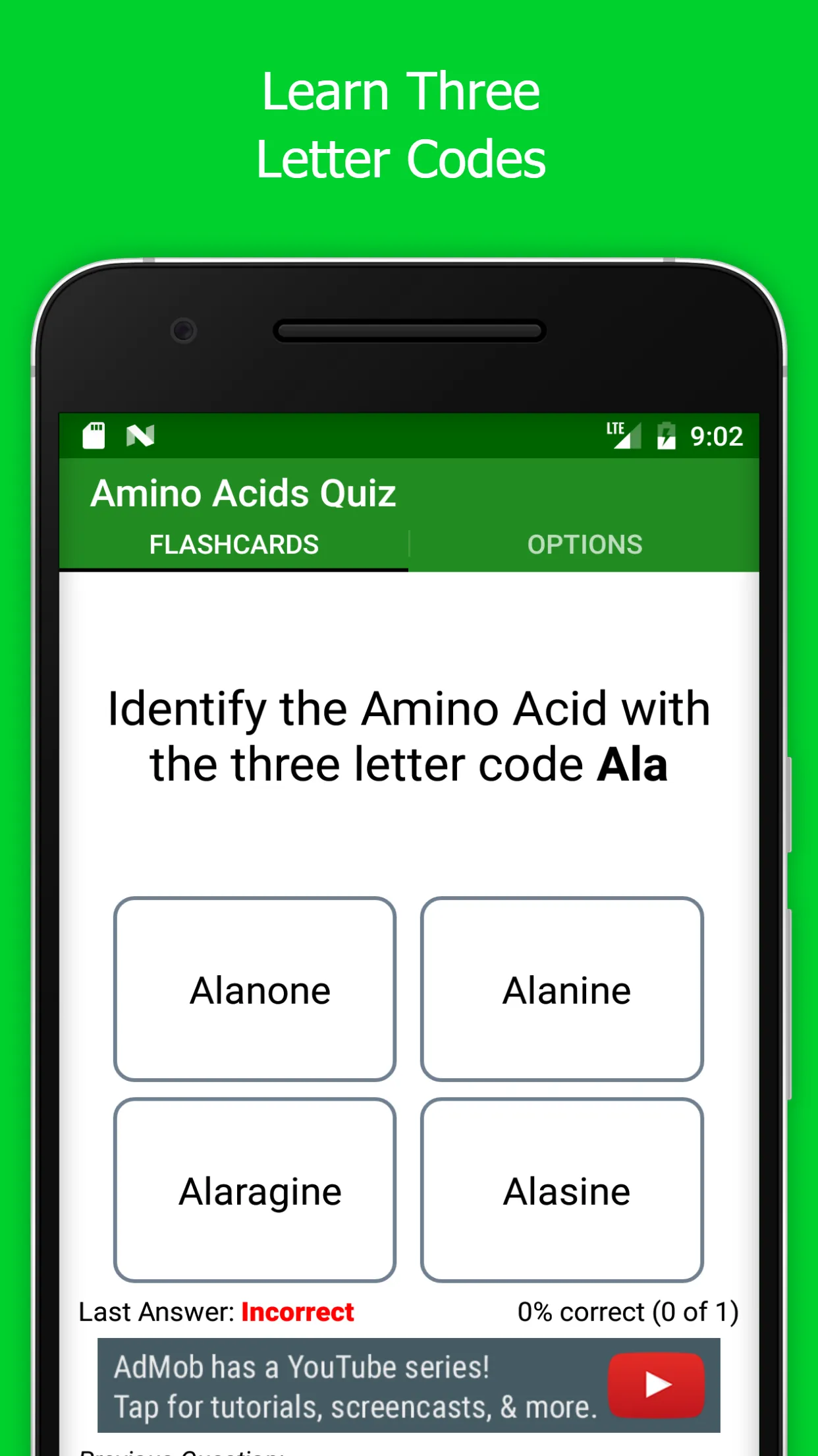 Amino Acids Quiz | Indus Appstore | Screenshot