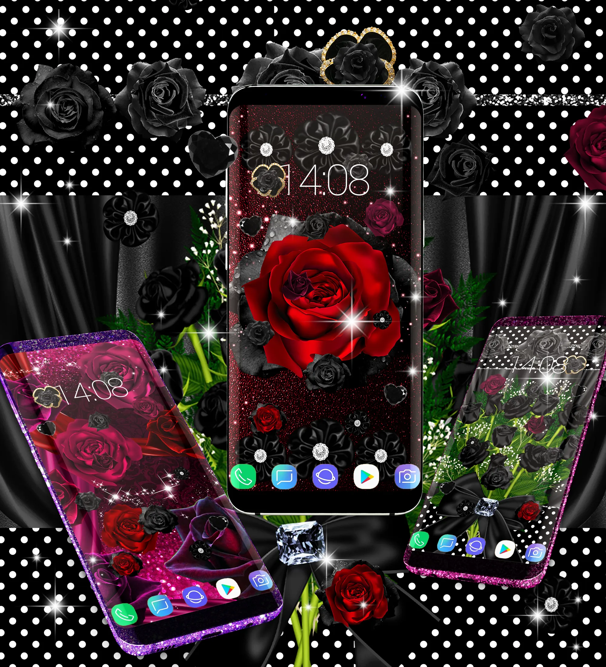 Black rose live wallpaper | Indus Appstore | Screenshot