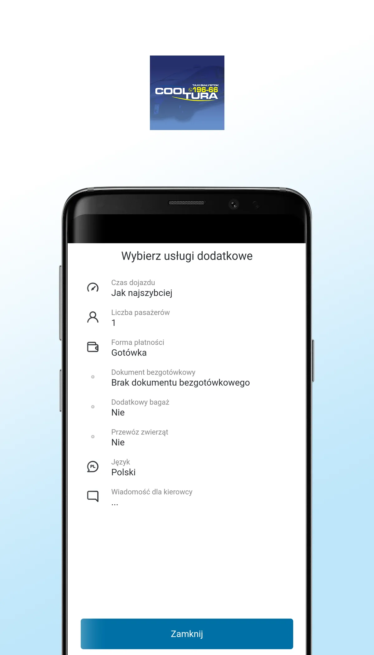 Cooltura Taxi Białystok | Indus Appstore | Screenshot