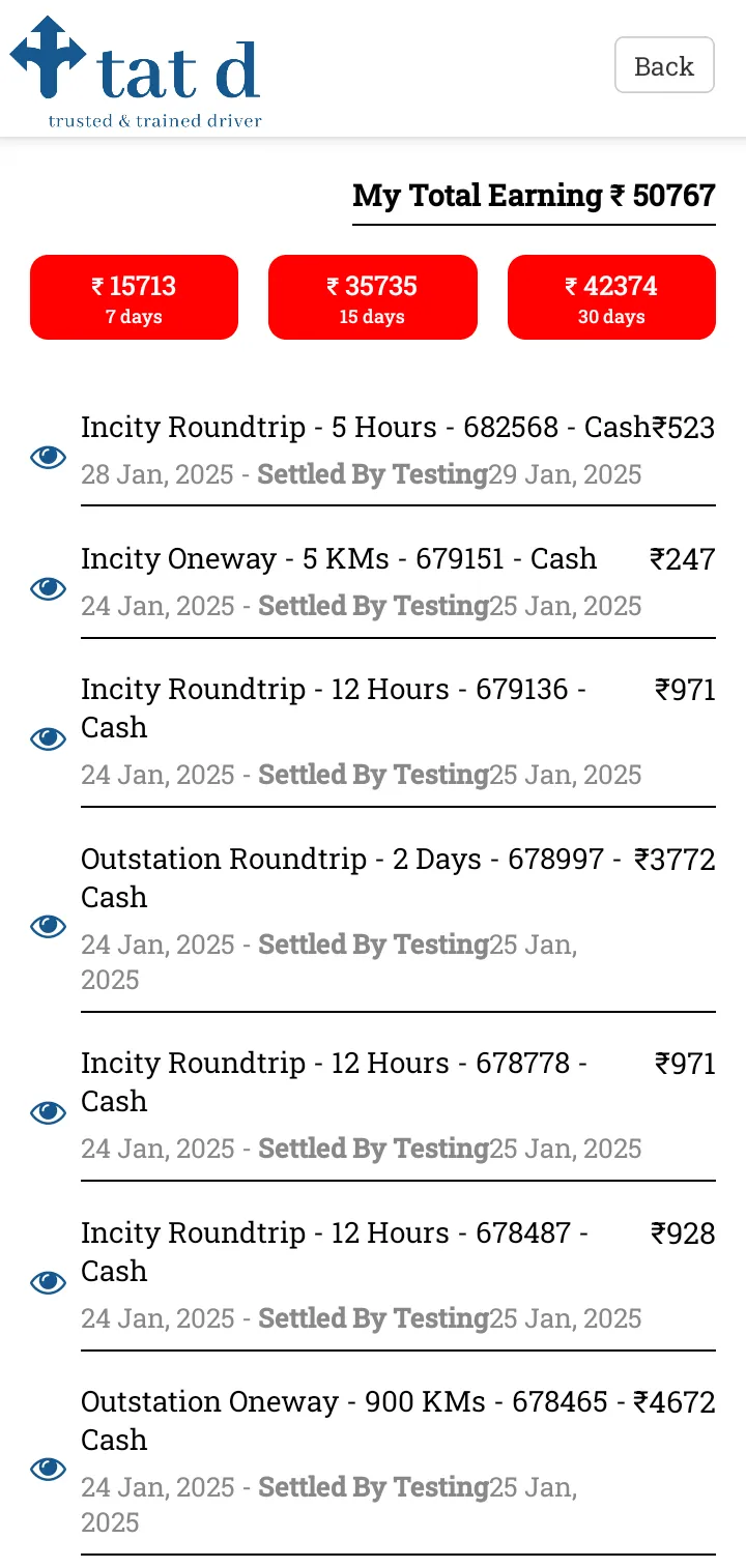 tat d driver partner | Indus Appstore | Screenshot