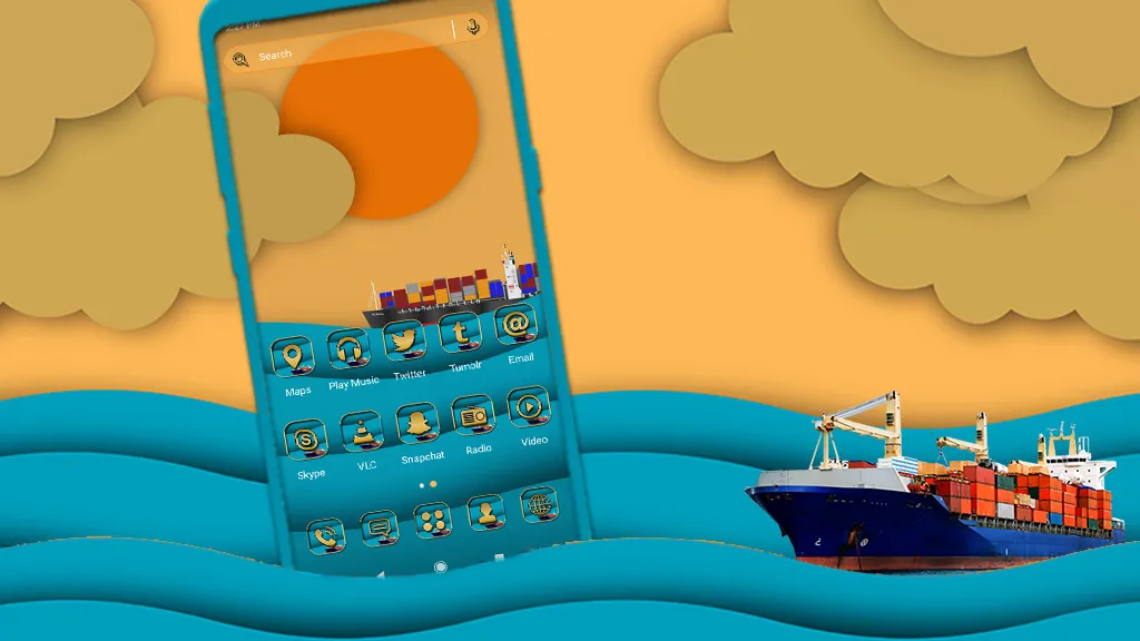 Sunrise Ocean Vector Theme | Indus Appstore | Screenshot