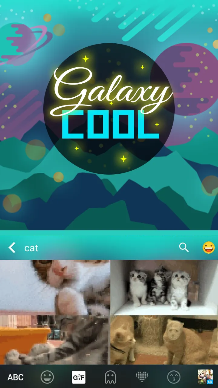 Galaxy Cool Kika Keyboard | Indus Appstore | Screenshot