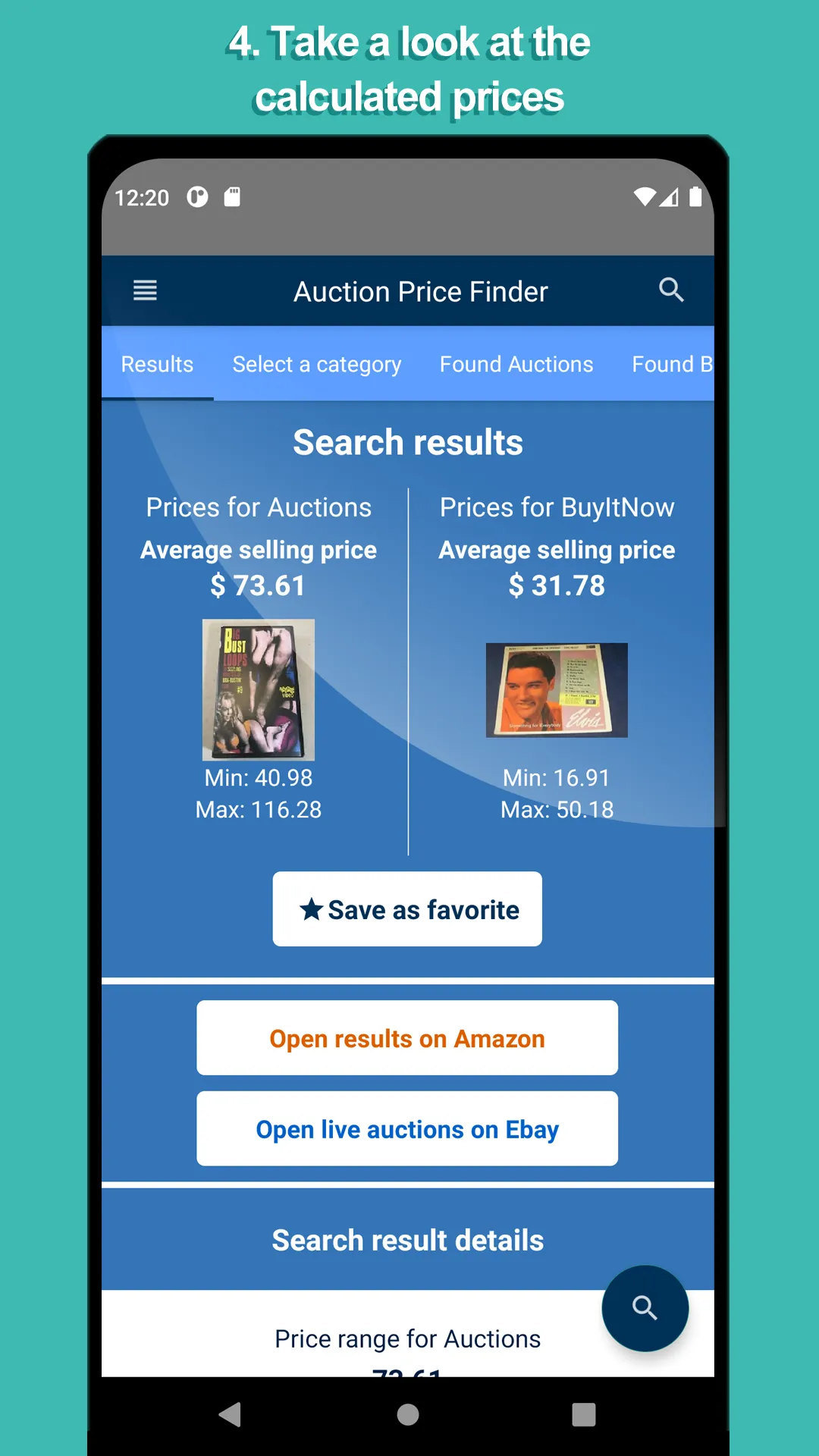 Auction Price Finder | Indus Appstore | Screenshot