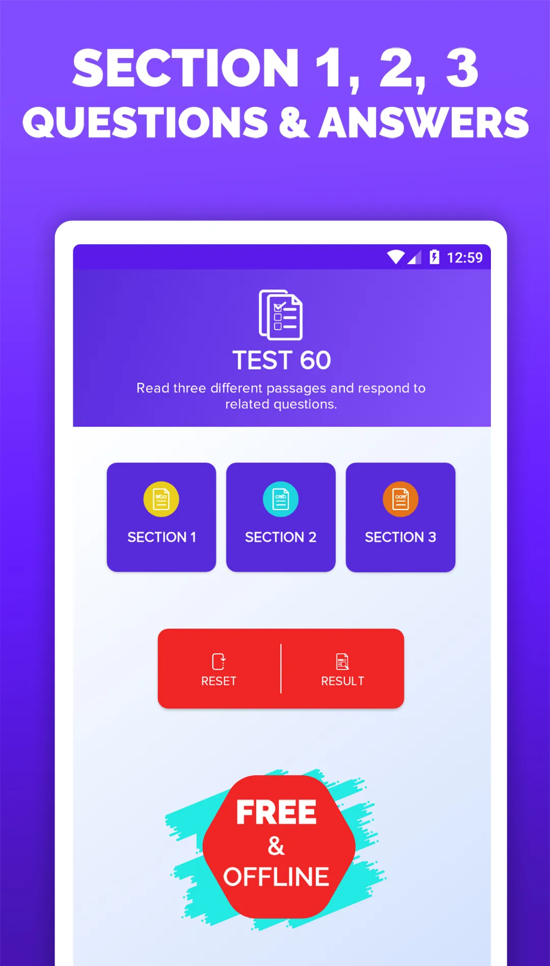 IELTS® Reading Tests | Indus Appstore | Screenshot