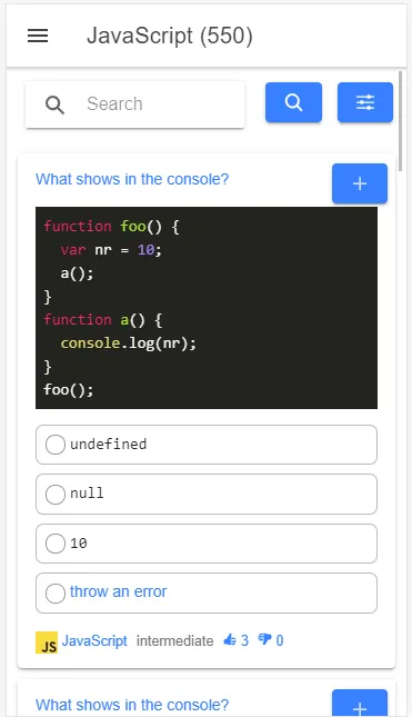 JavaScript Quiz | Indus Appstore | Screenshot