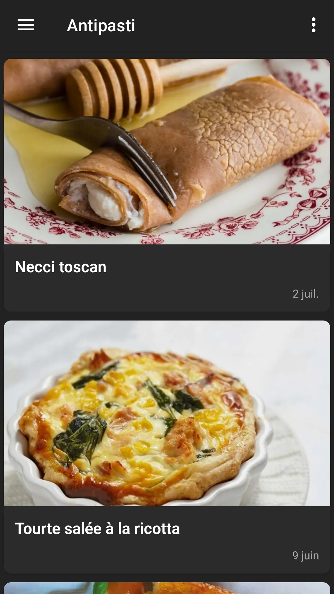 Recettes Italiennes | Indus Appstore | Screenshot