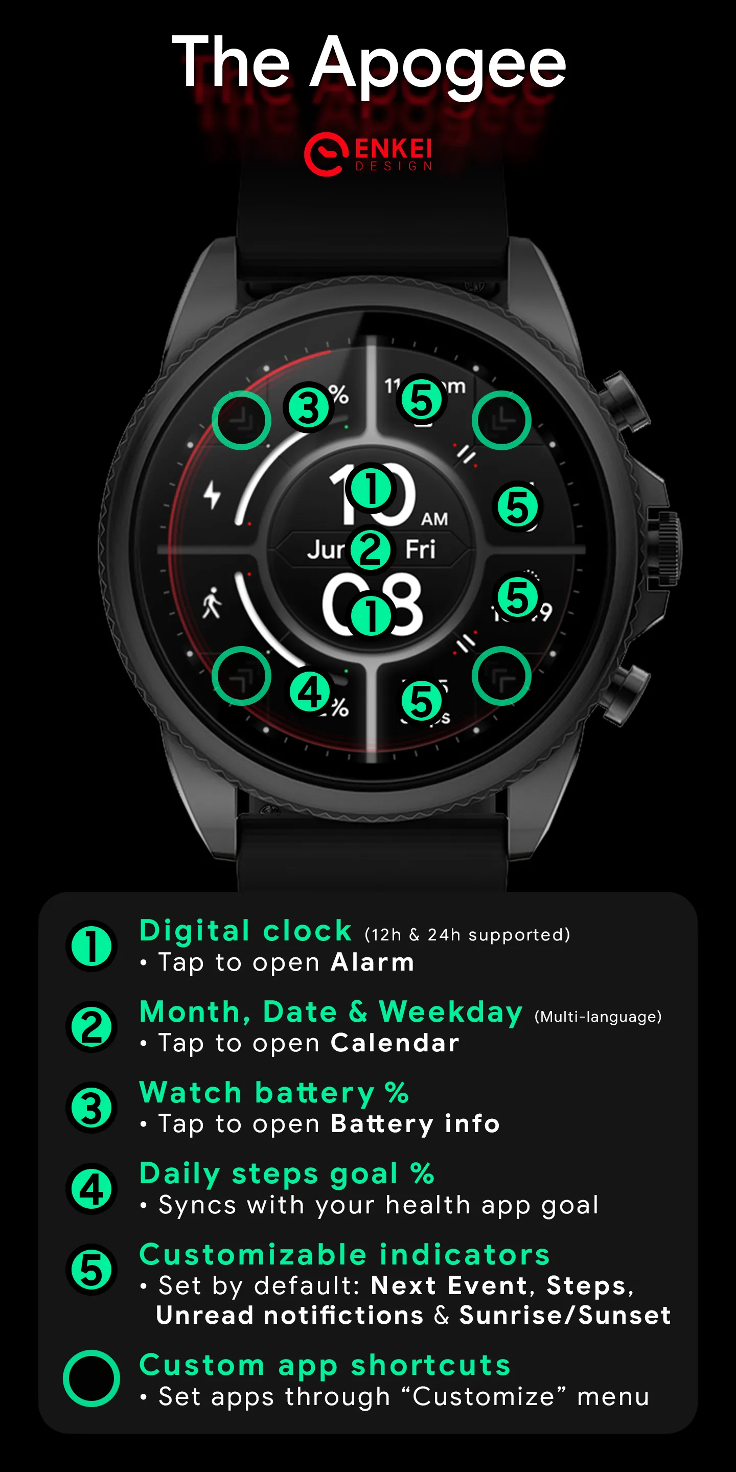 The Apogee - watch face | Indus Appstore | Screenshot