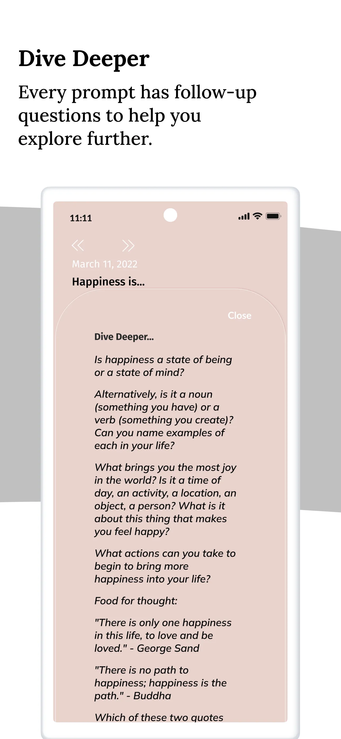 Prompted Journal self care app | Indus Appstore | Screenshot