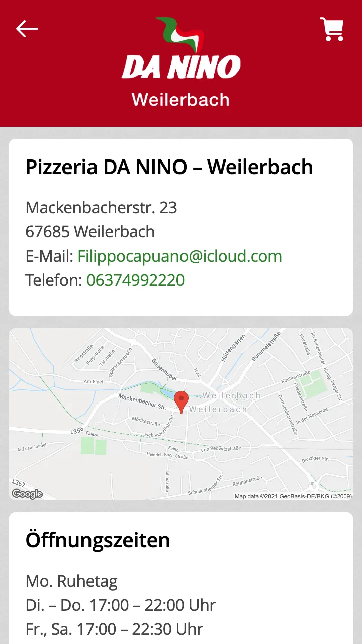 Pizzeria Da Nino Weilerbach | Indus Appstore | Screenshot