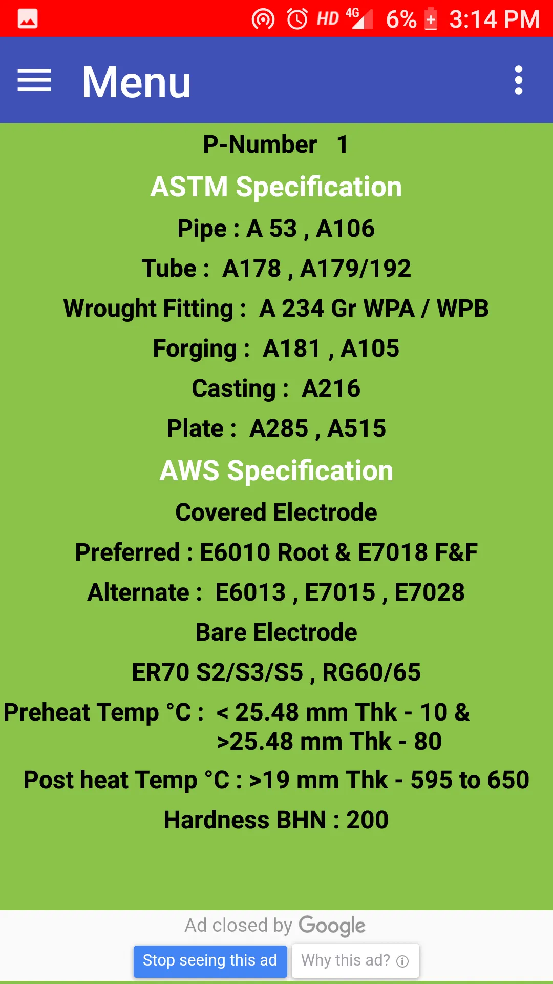 ASME Materials With Electrodes | Indus Appstore | Screenshot