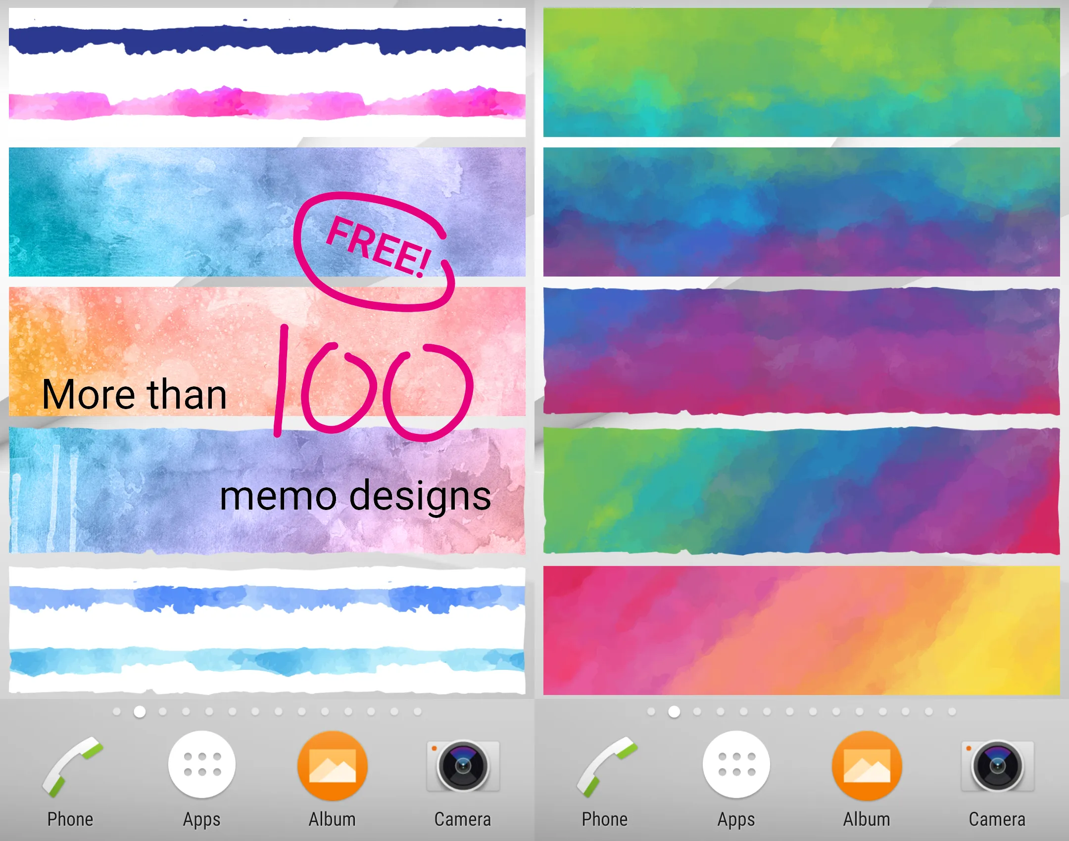 Sticky Memo *Watercolor* | Indus Appstore | Screenshot