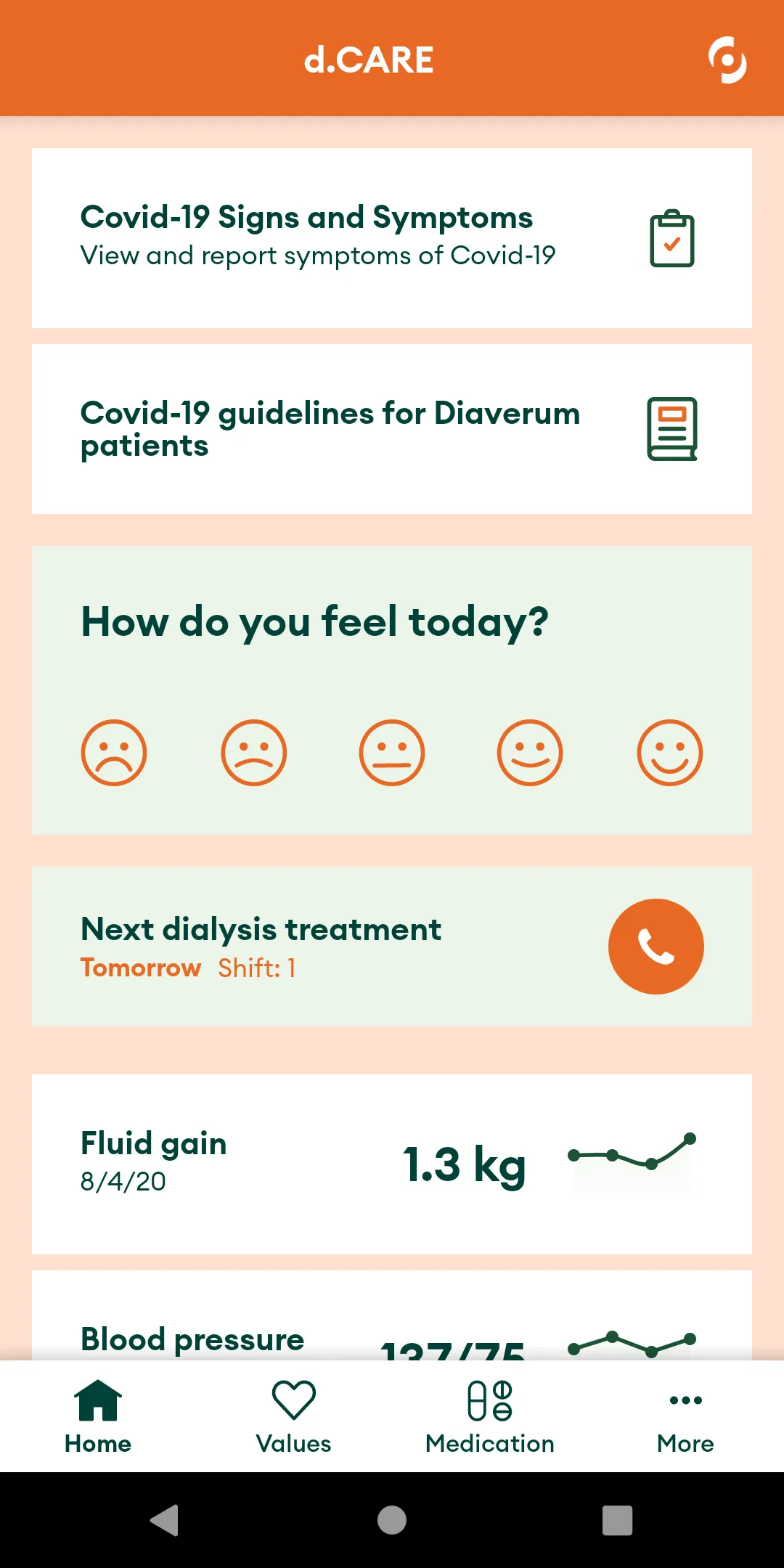 Diaverum d.CARE patient app | Indus Appstore | Screenshot