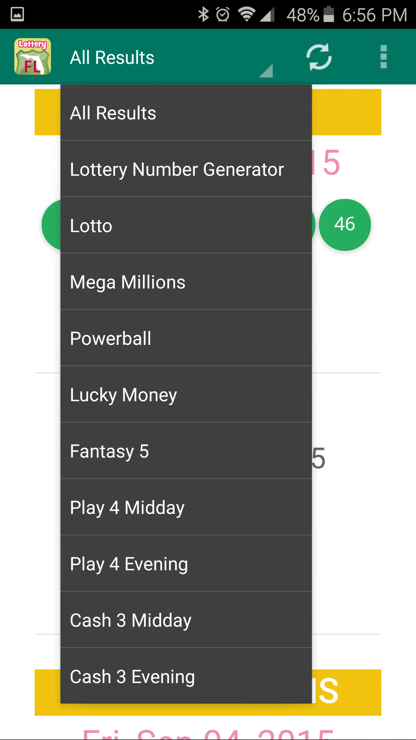 Florida Lottery Results | Indus Appstore | Screenshot