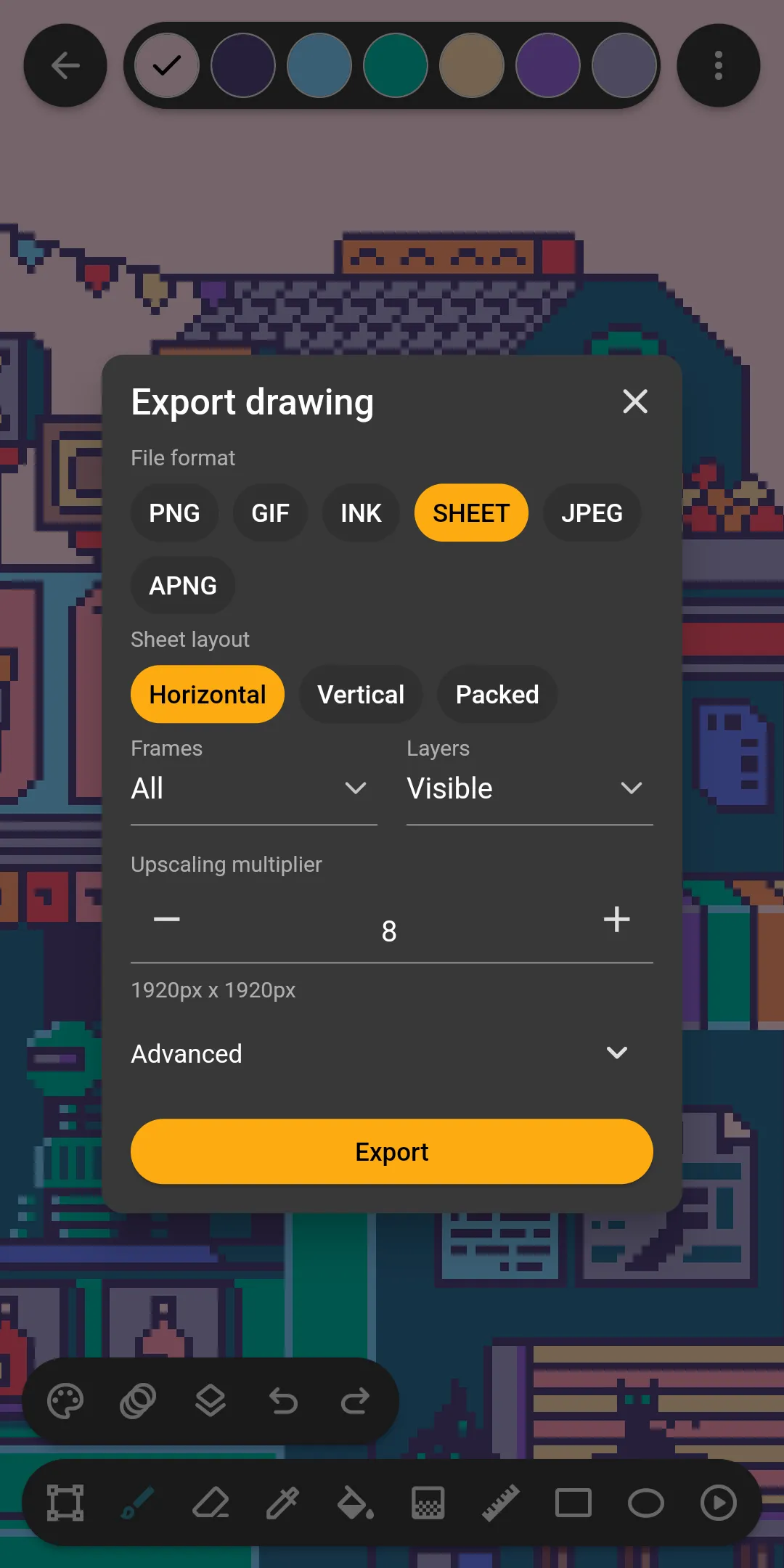 Inktica - pixel art editor | Indus Appstore | Screenshot