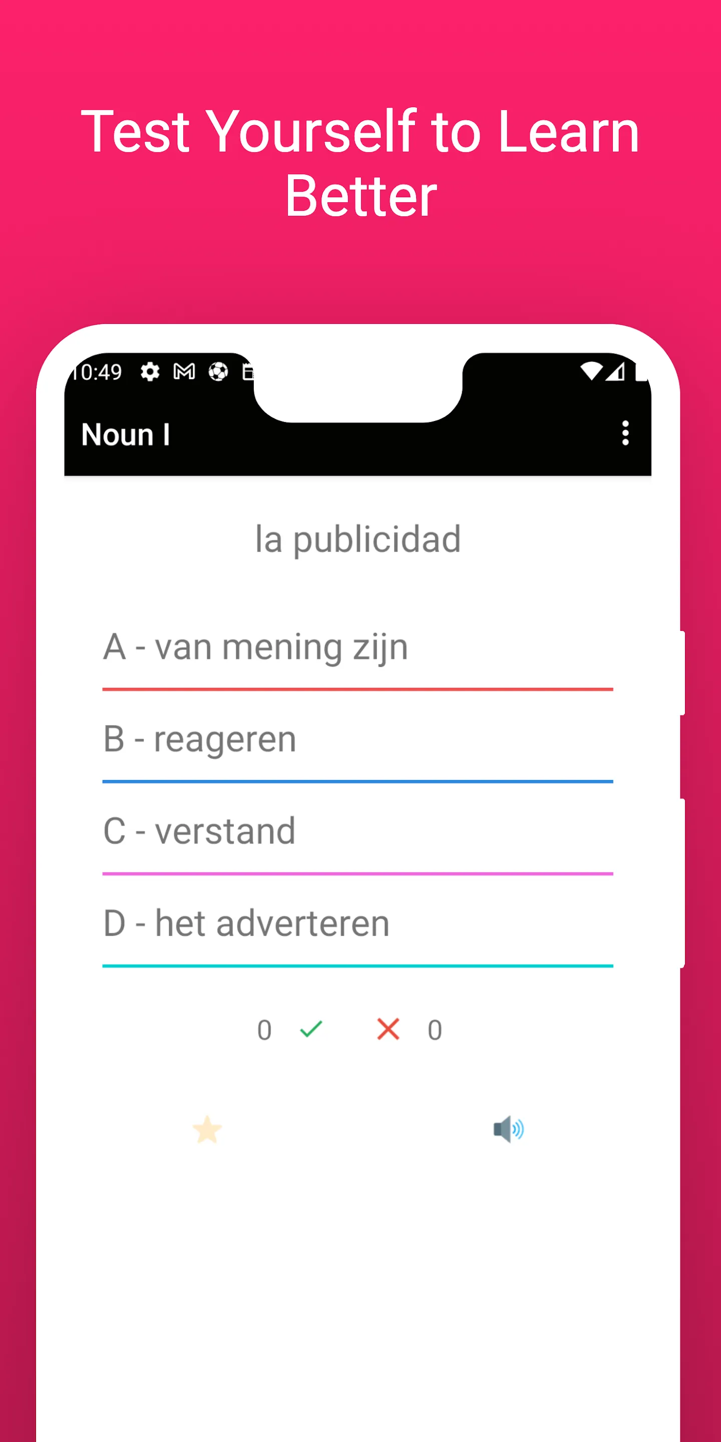 Practice Dutch Spanish Words | Indus Appstore | Screenshot