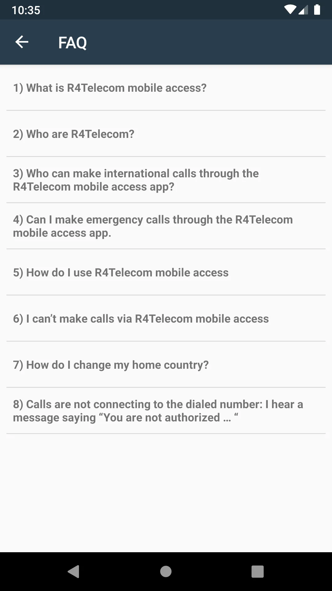 R4Telecom mobile access | Indus Appstore | Screenshot