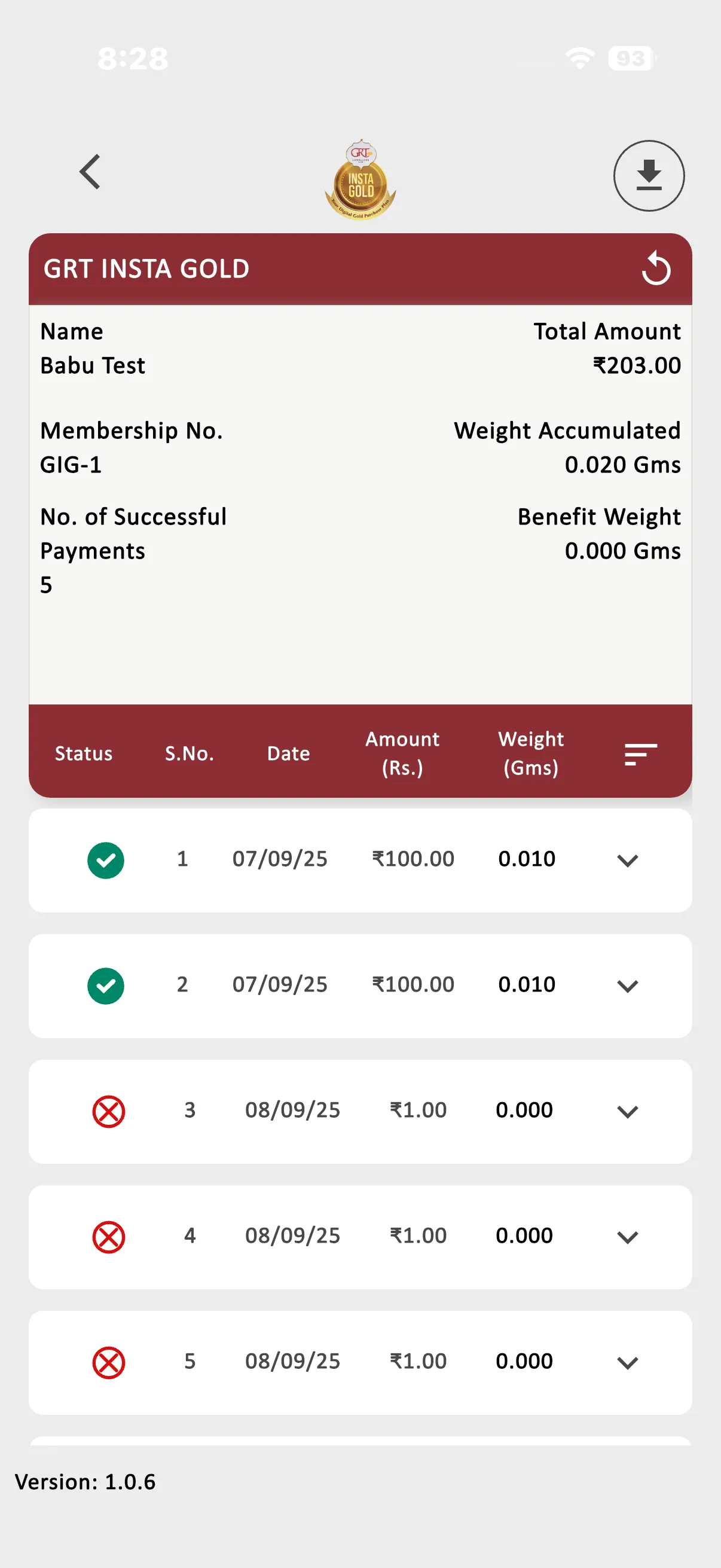 GRT InstaGold | Indus Appstore | Screenshot