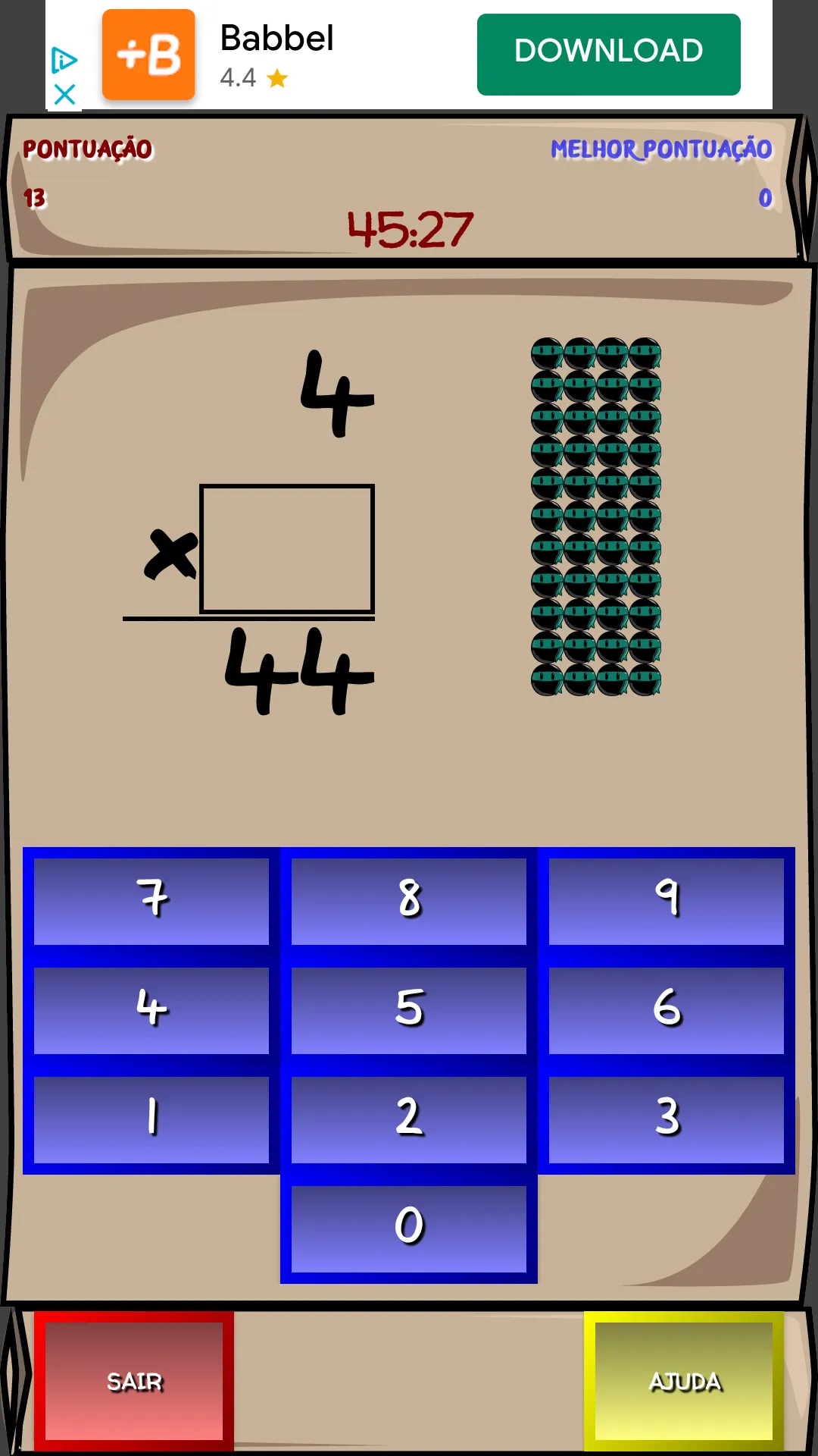 Multiplication Ninja | Indus Appstore | Screenshot