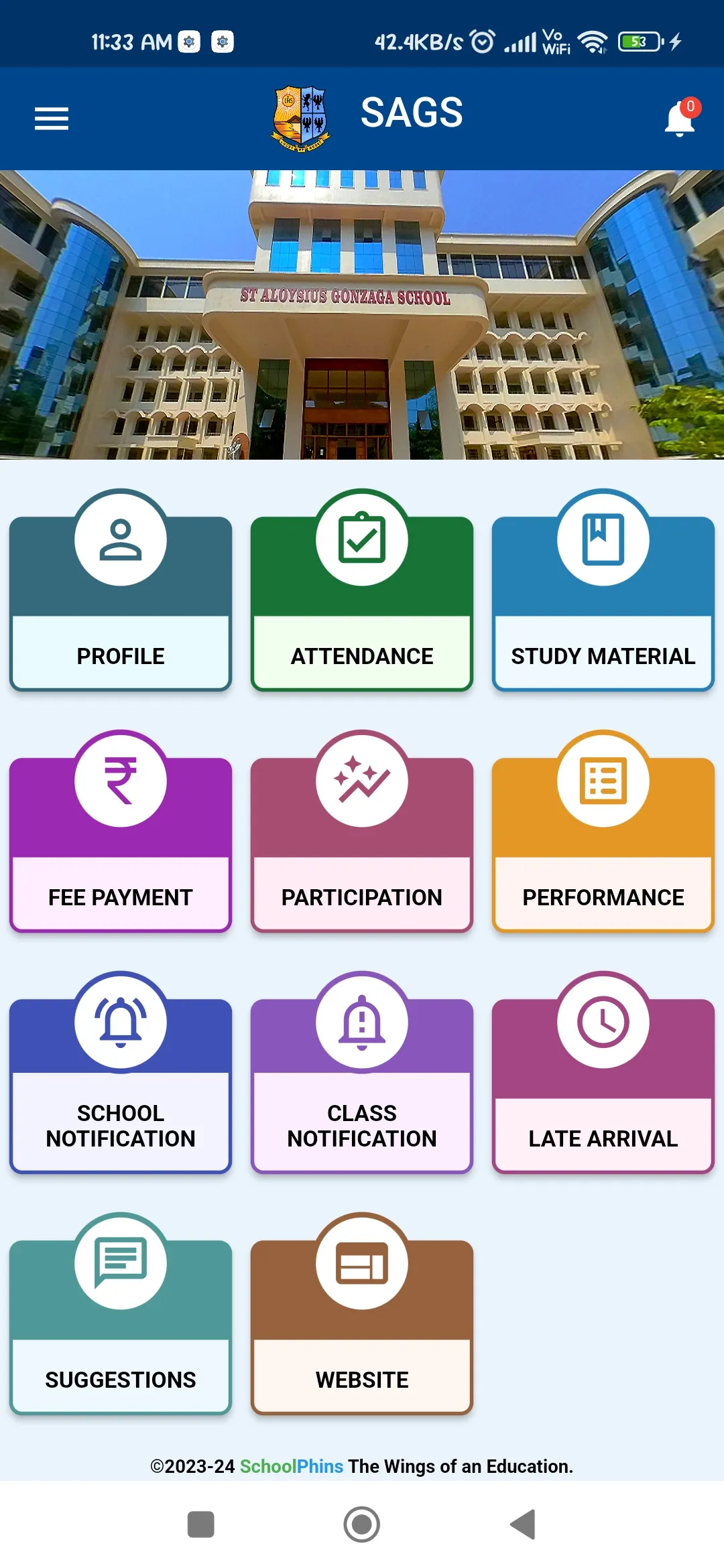 St Aloysius Gonzaga School | Indus Appstore | Screenshot