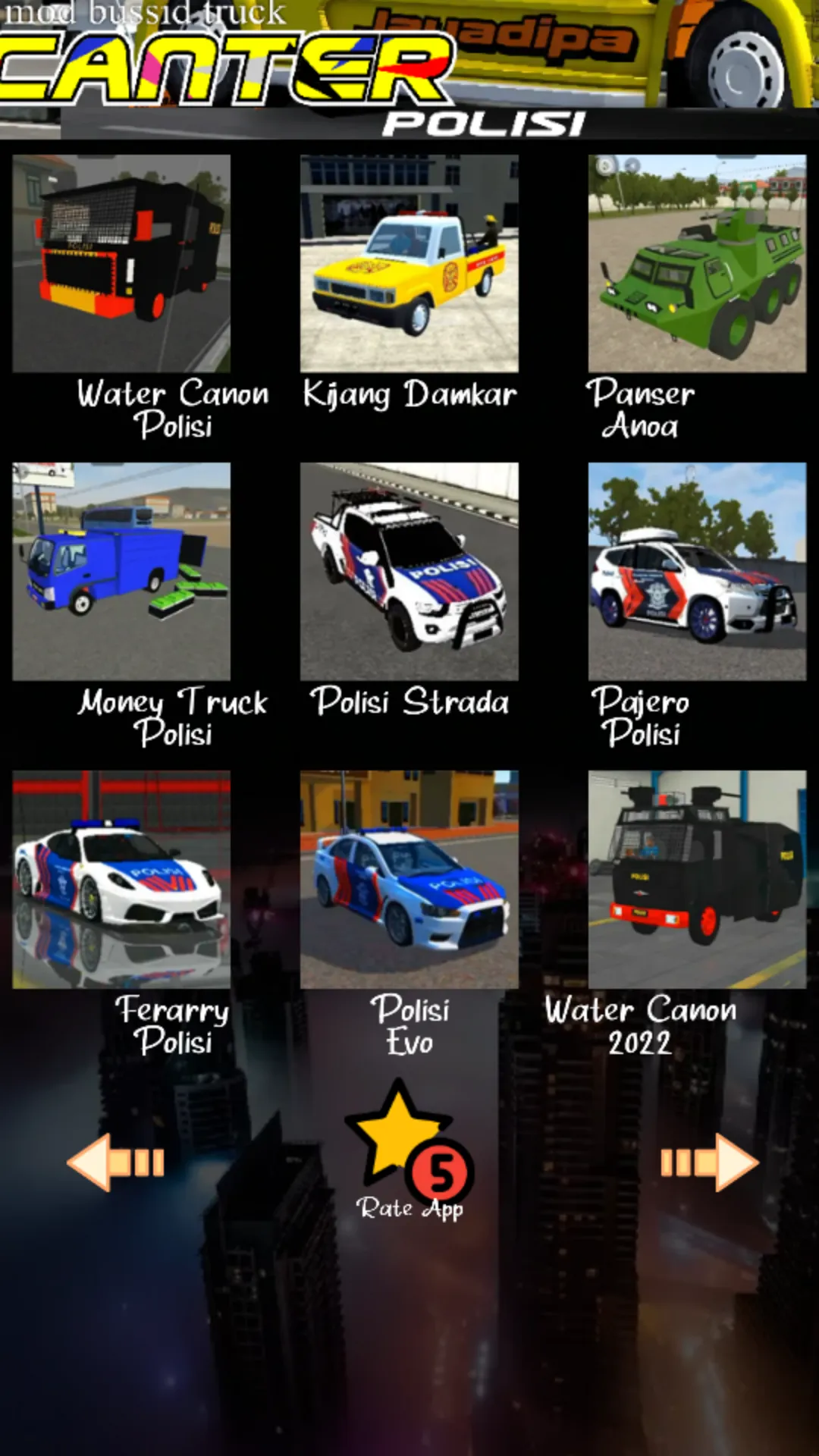 Mod Bussid Truck Canter Polisi | Indus Appstore | Screenshot