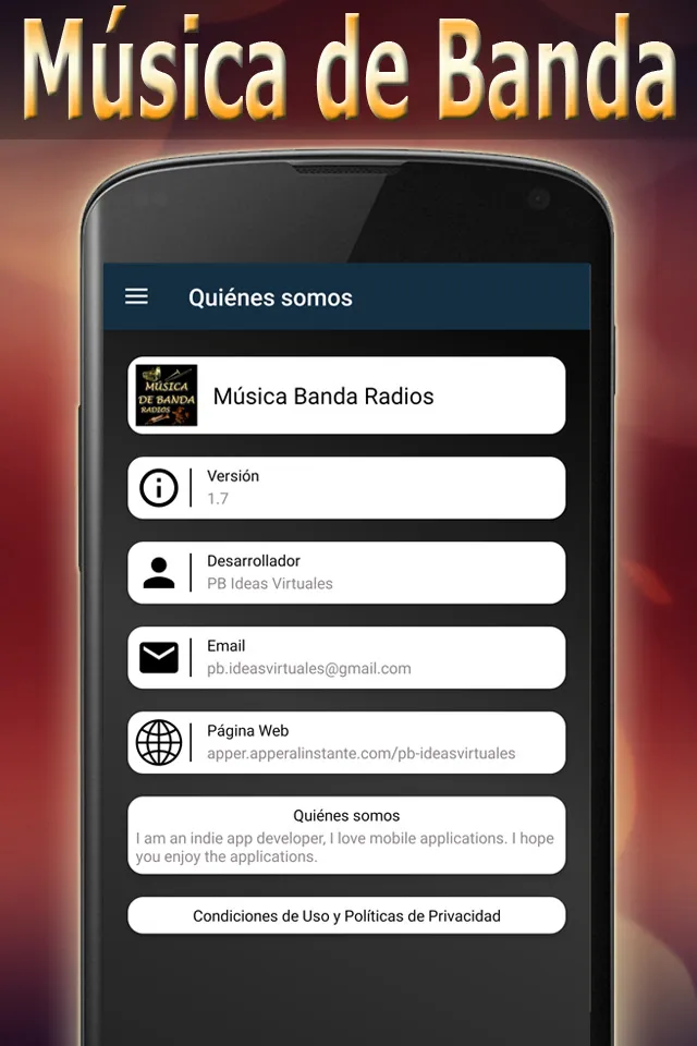 Música de Banda Radios | Indus Appstore | Screenshot