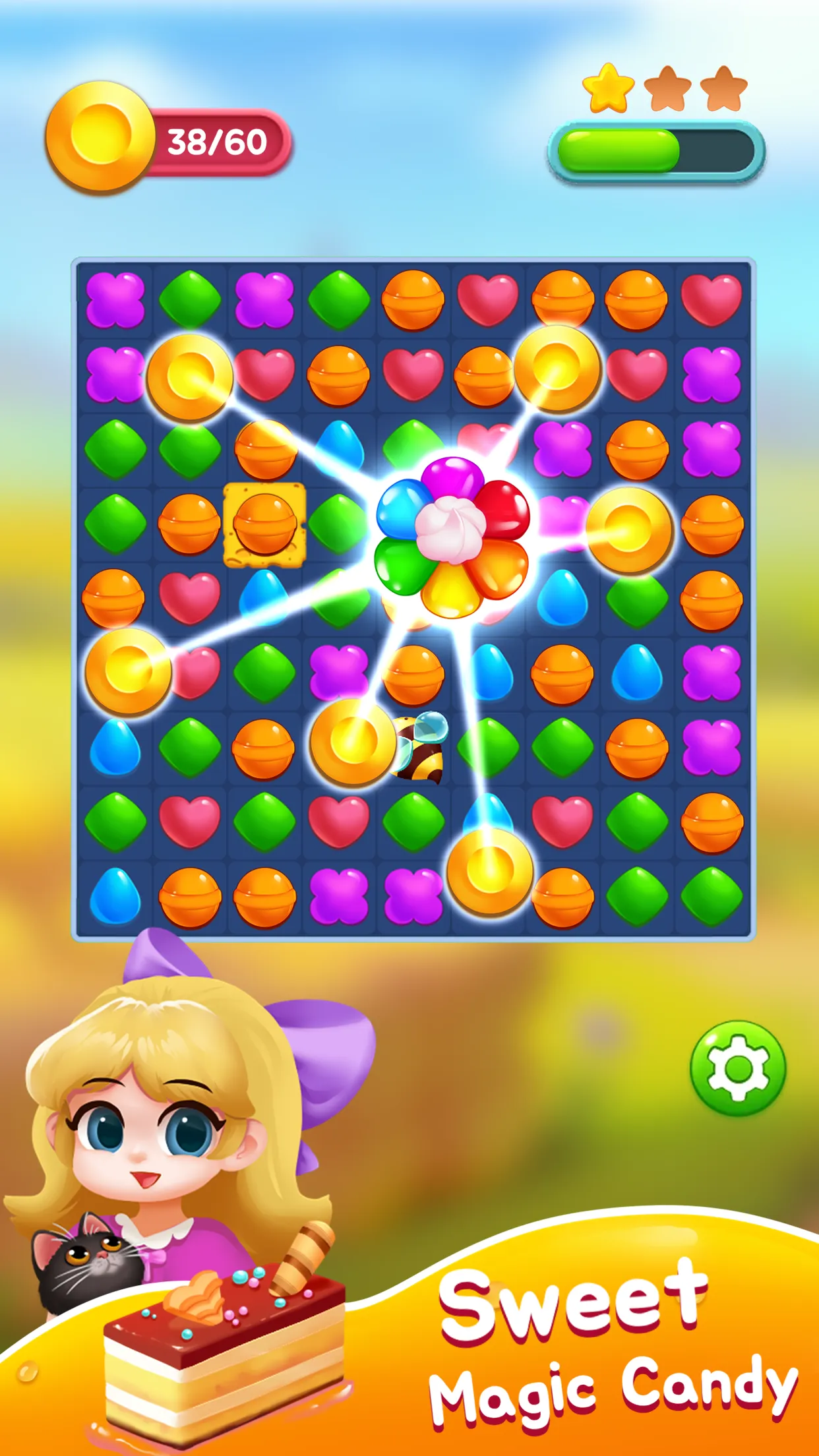 Candy Sweet Bee Puzzle Game | Indus Appstore | Screenshot