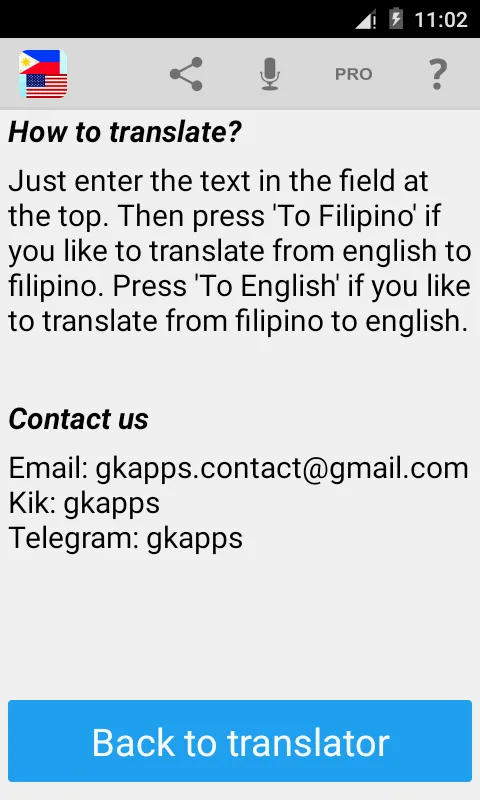 Filipino English Translator | Indus Appstore | Screenshot