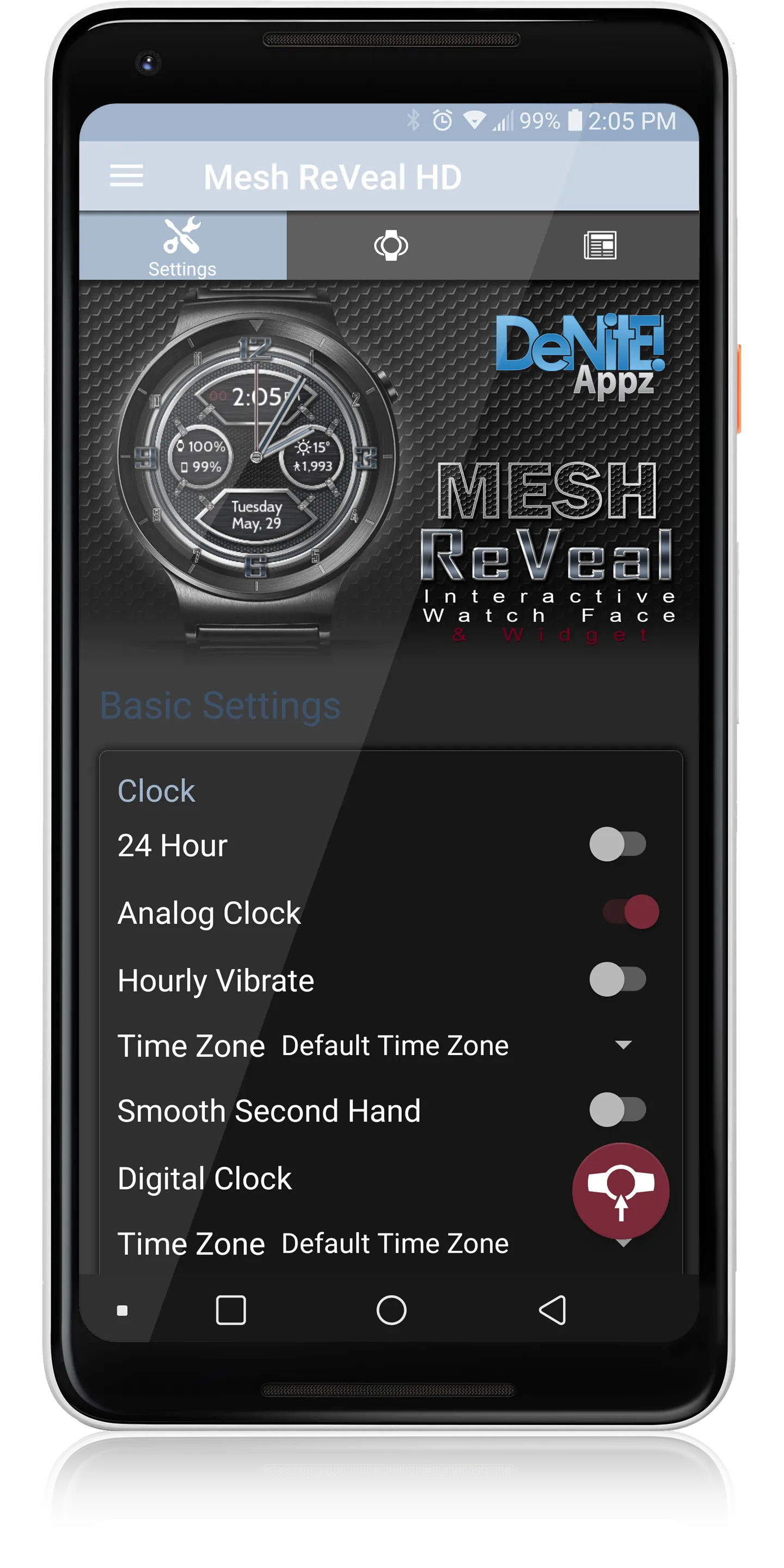 Mesh ReVeal HD Watch Face | Indus Appstore | Screenshot