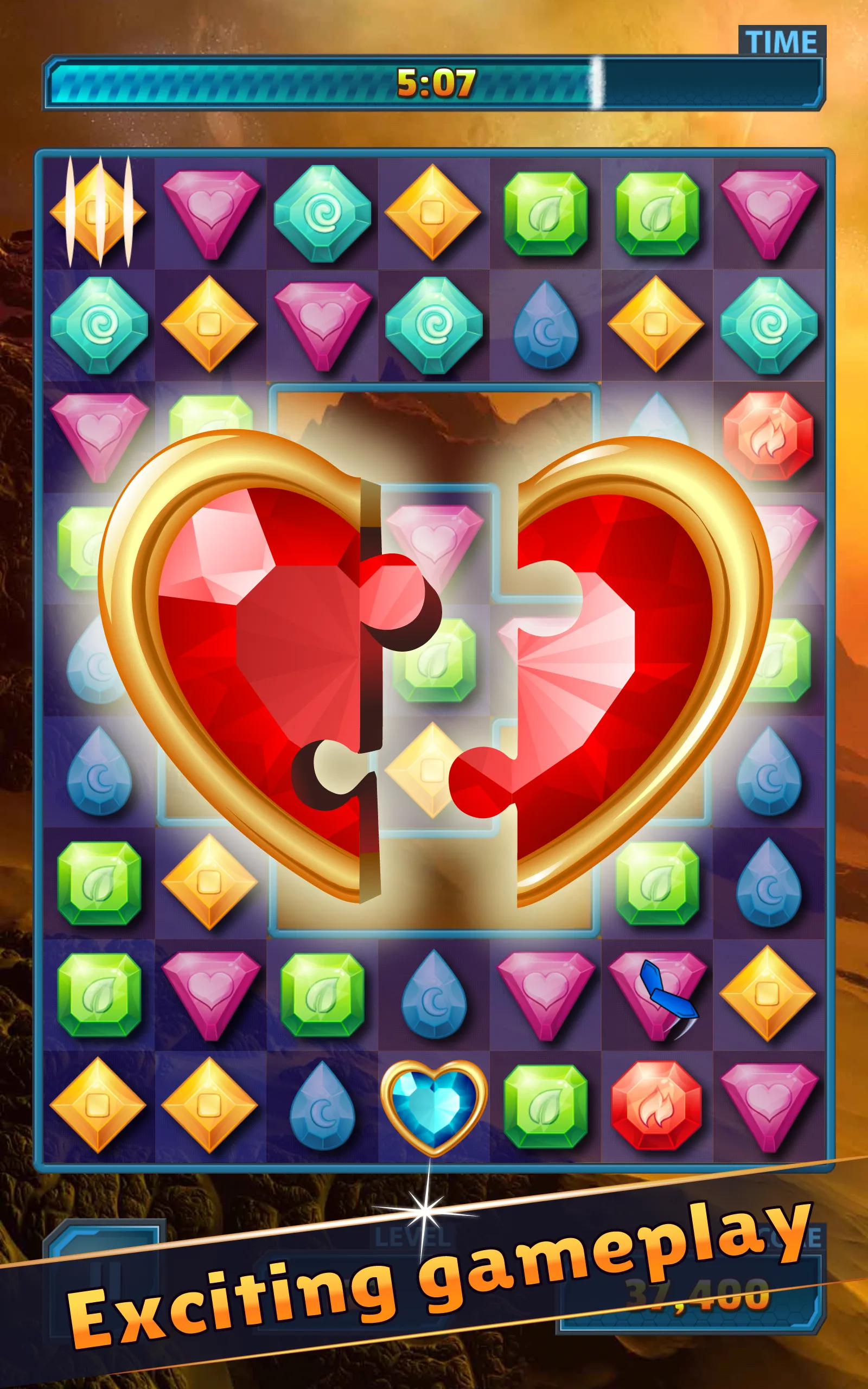 Match 3 Gems | Indus Appstore | Screenshot