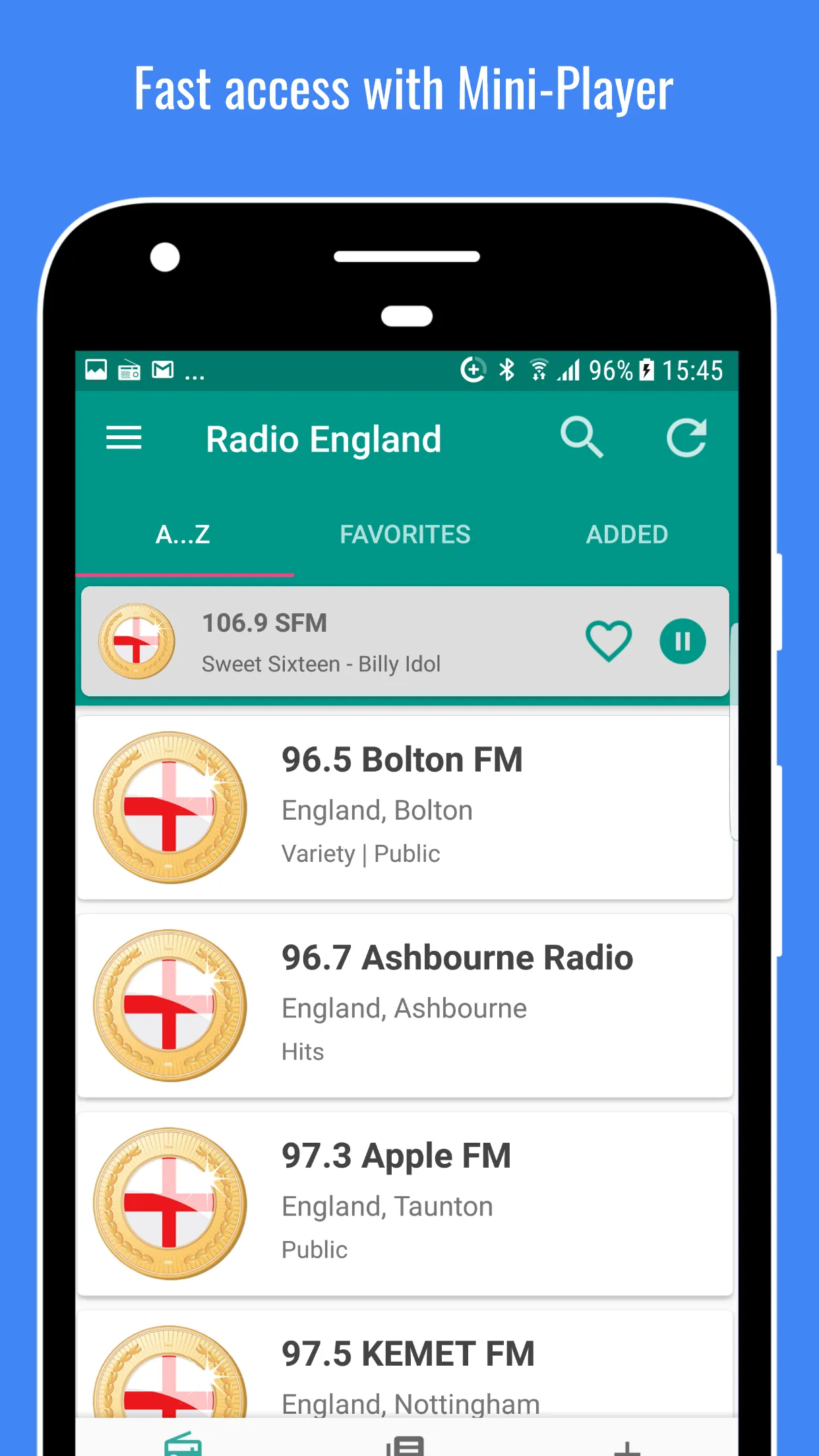 󠁧󠁢󠁥󠁮󠁧󠁿Radio England | Indus Appstore | Screenshot