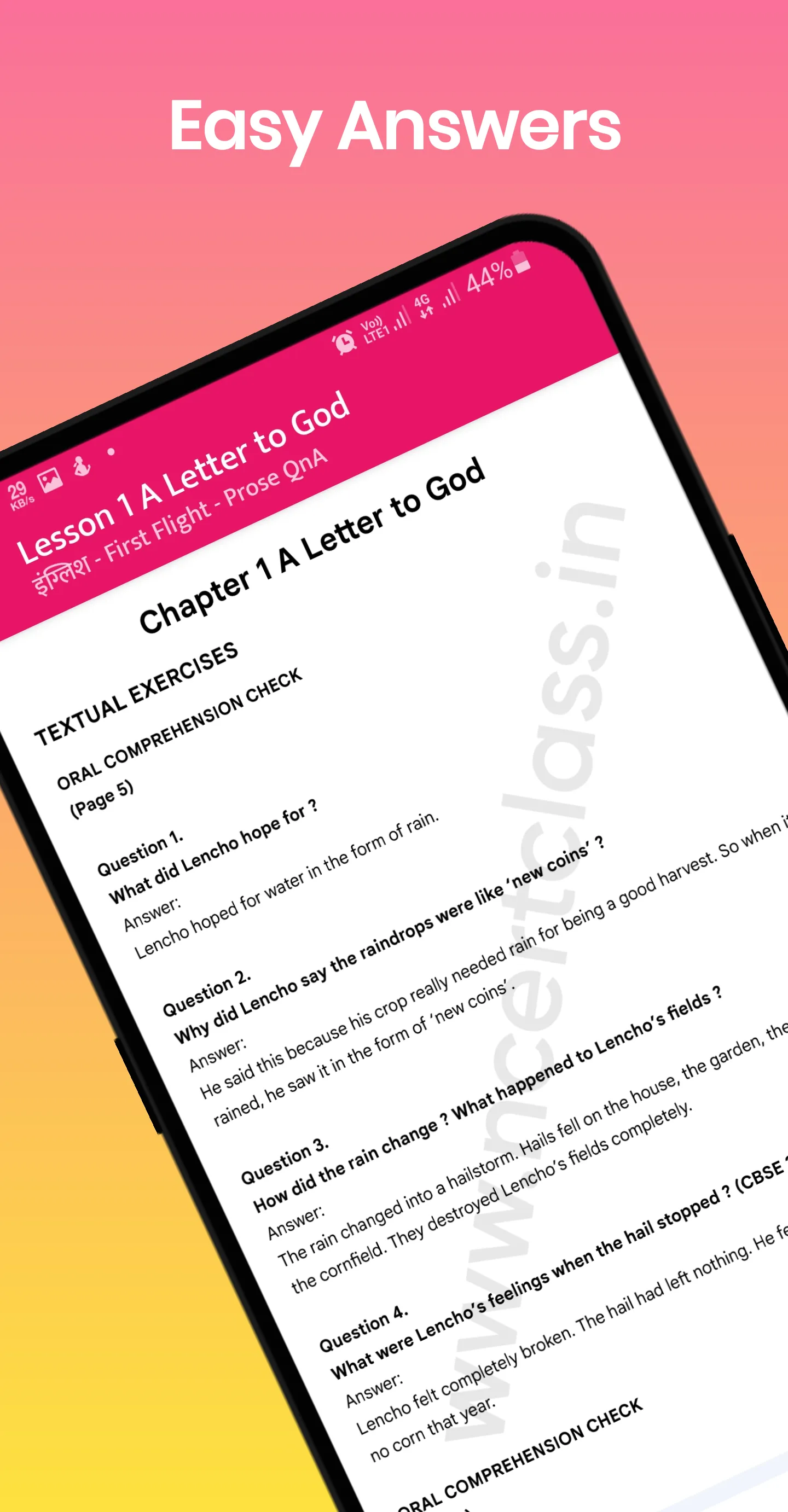 Class 10 English Solutions | Indus Appstore | Screenshot