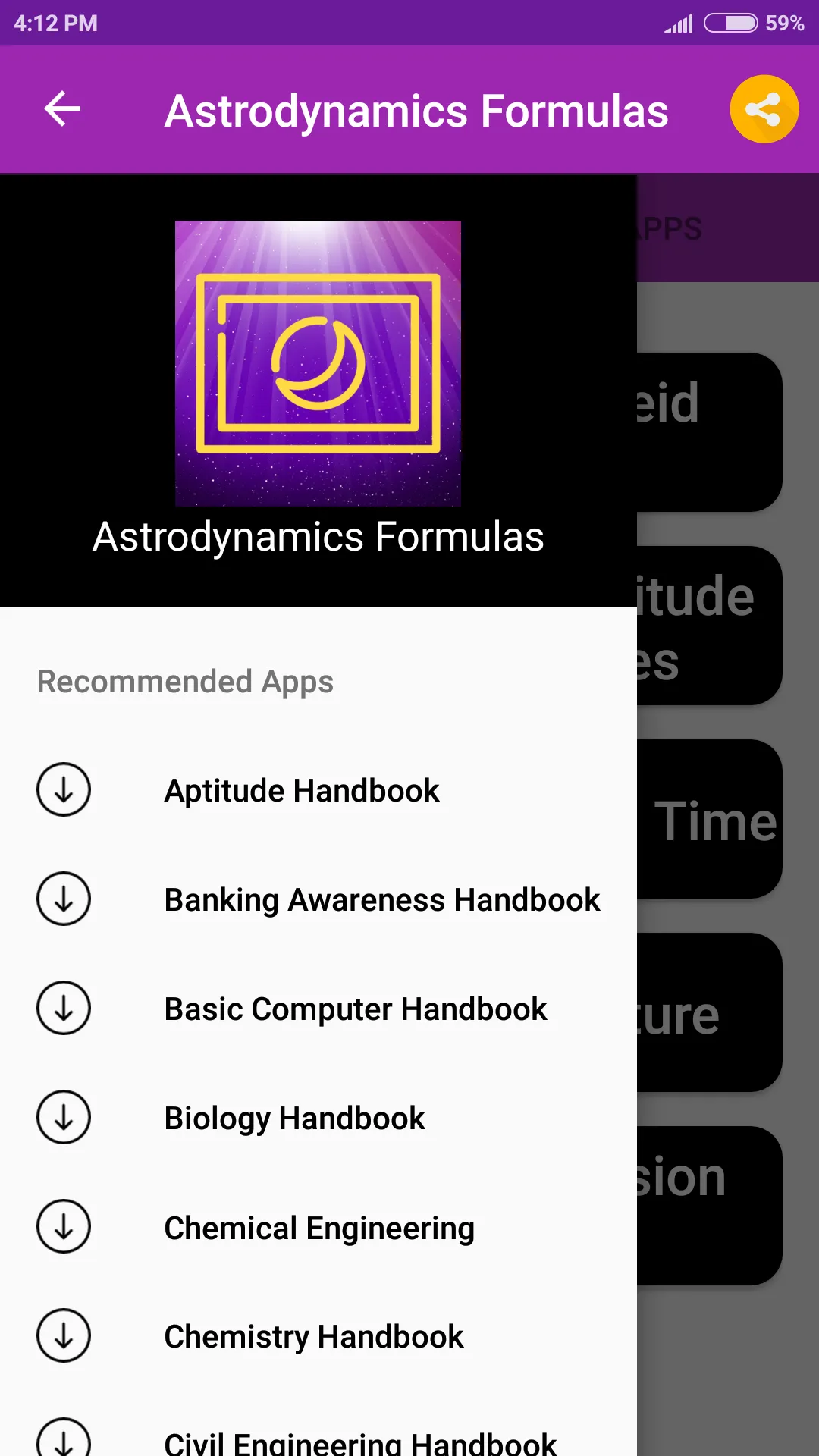 Astrodynamics Formulas | Indus Appstore | Screenshot