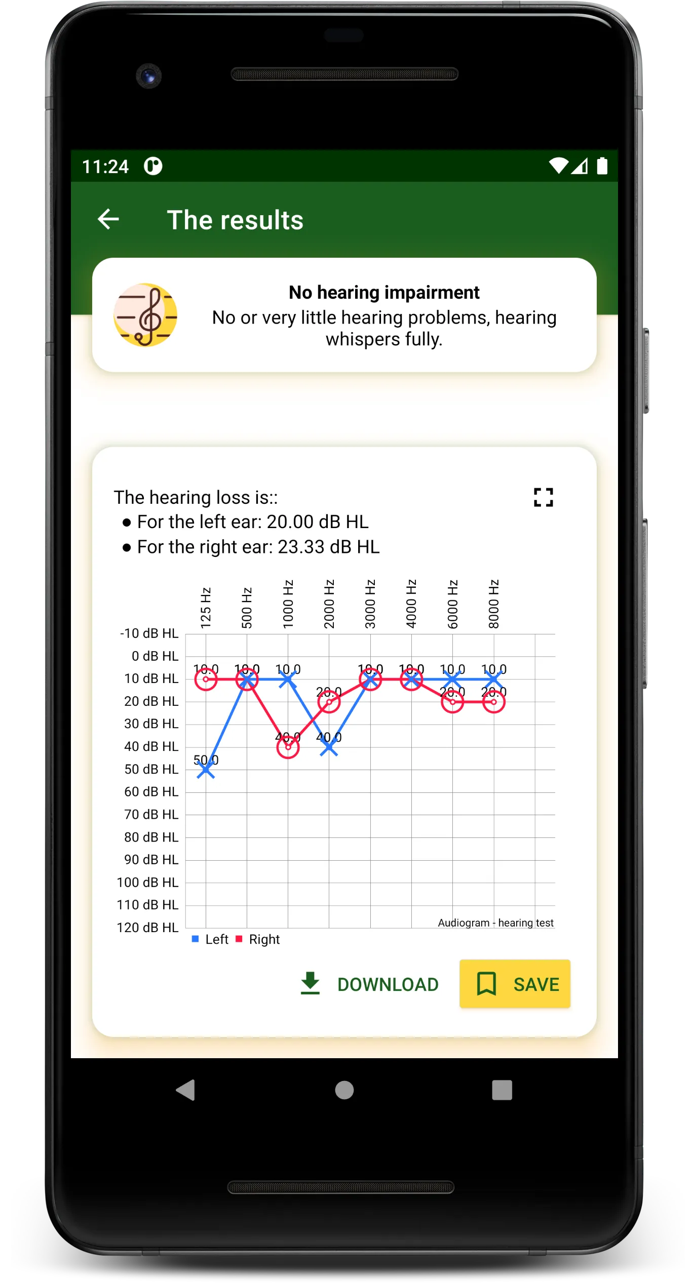 Audiogram - hearing test | Indus Appstore | Screenshot