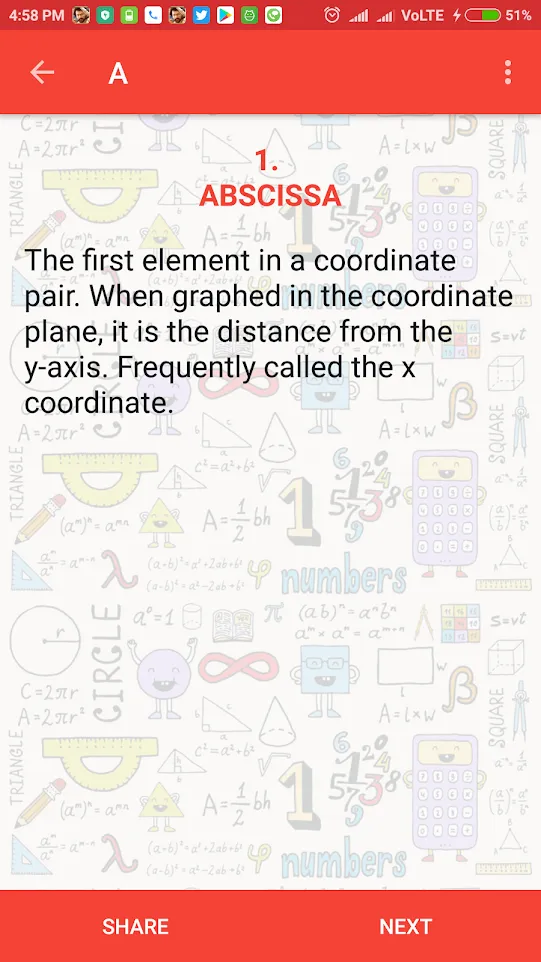 Maths Glossary | Indus Appstore | Screenshot