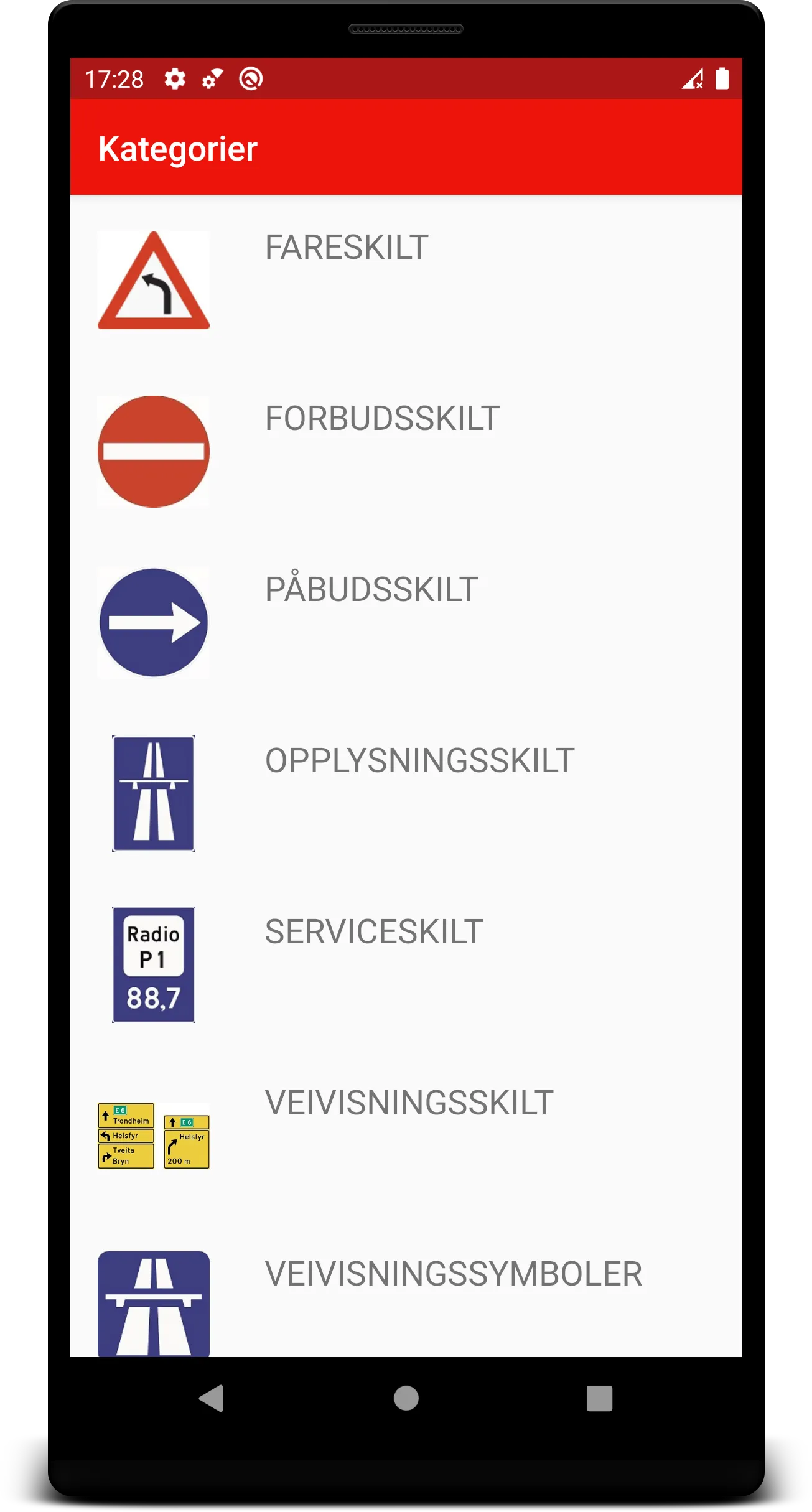 Norwegian Traffic Signs | Indus Appstore | Screenshot