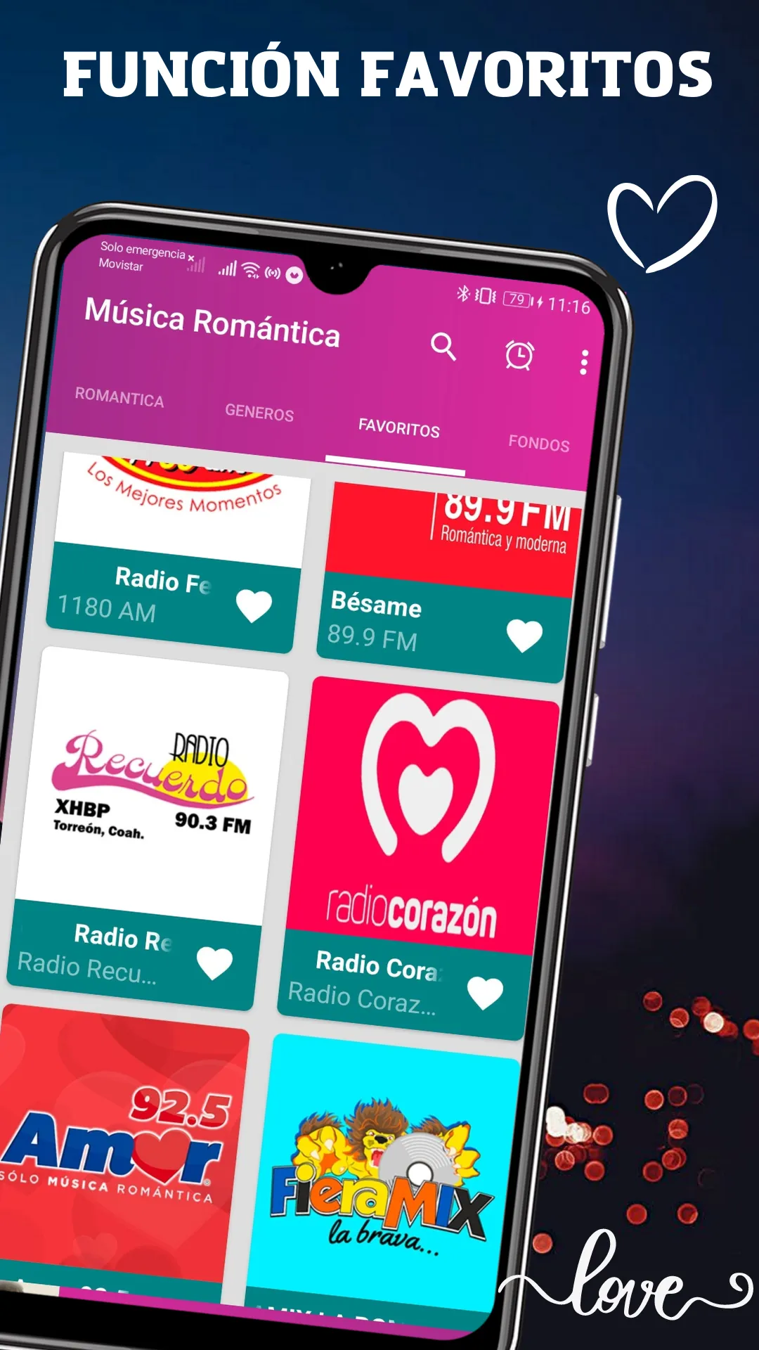 Música Romántica en Español | Indus Appstore | Screenshot