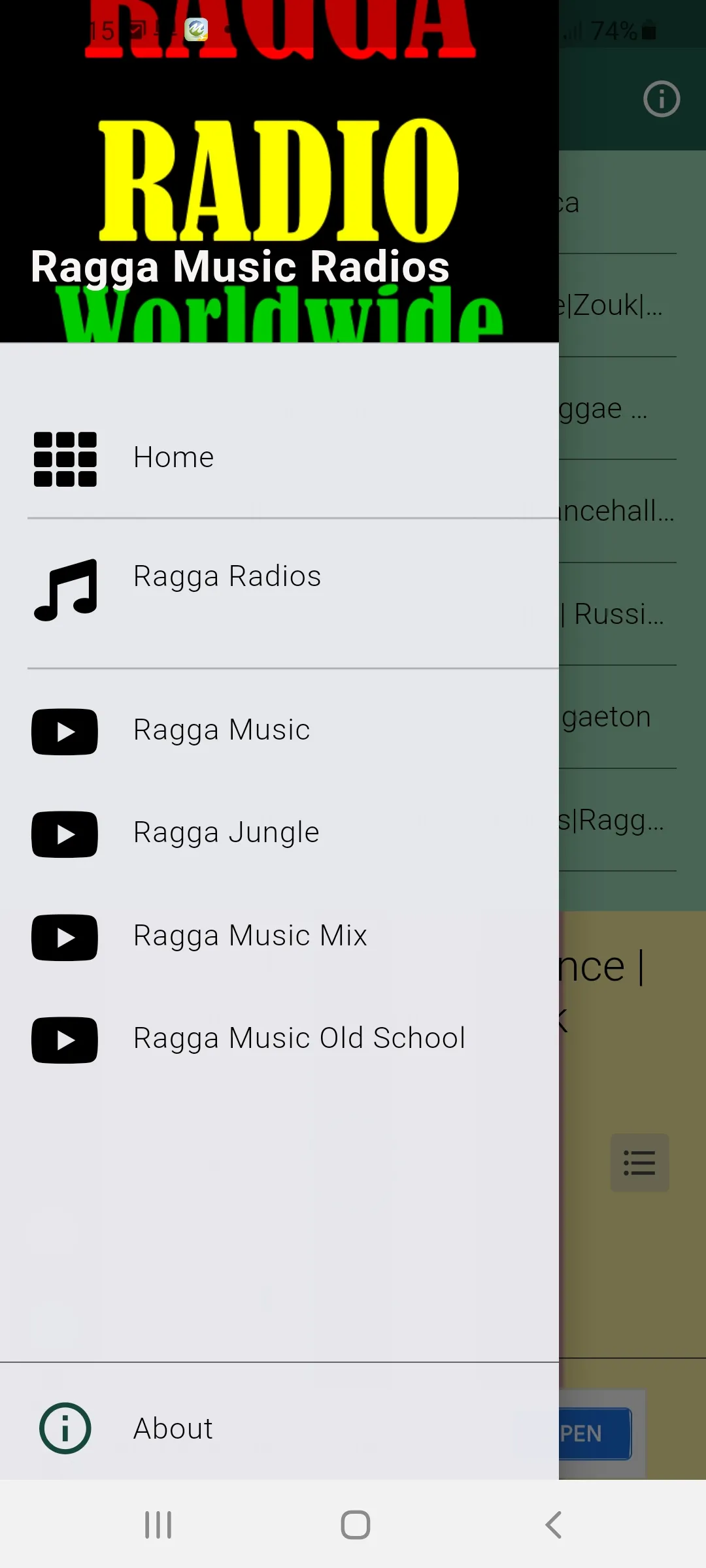 Ragga Music Radio | Indus Appstore | Screenshot