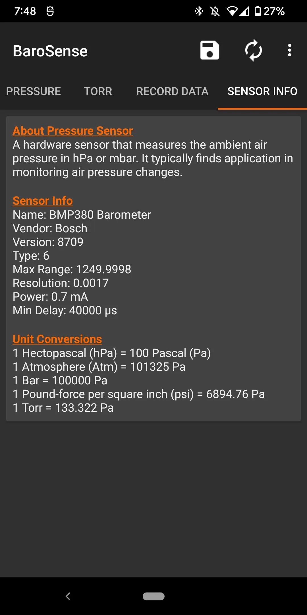 BaroSense - Digital Barometer | Indus Appstore | Screenshot