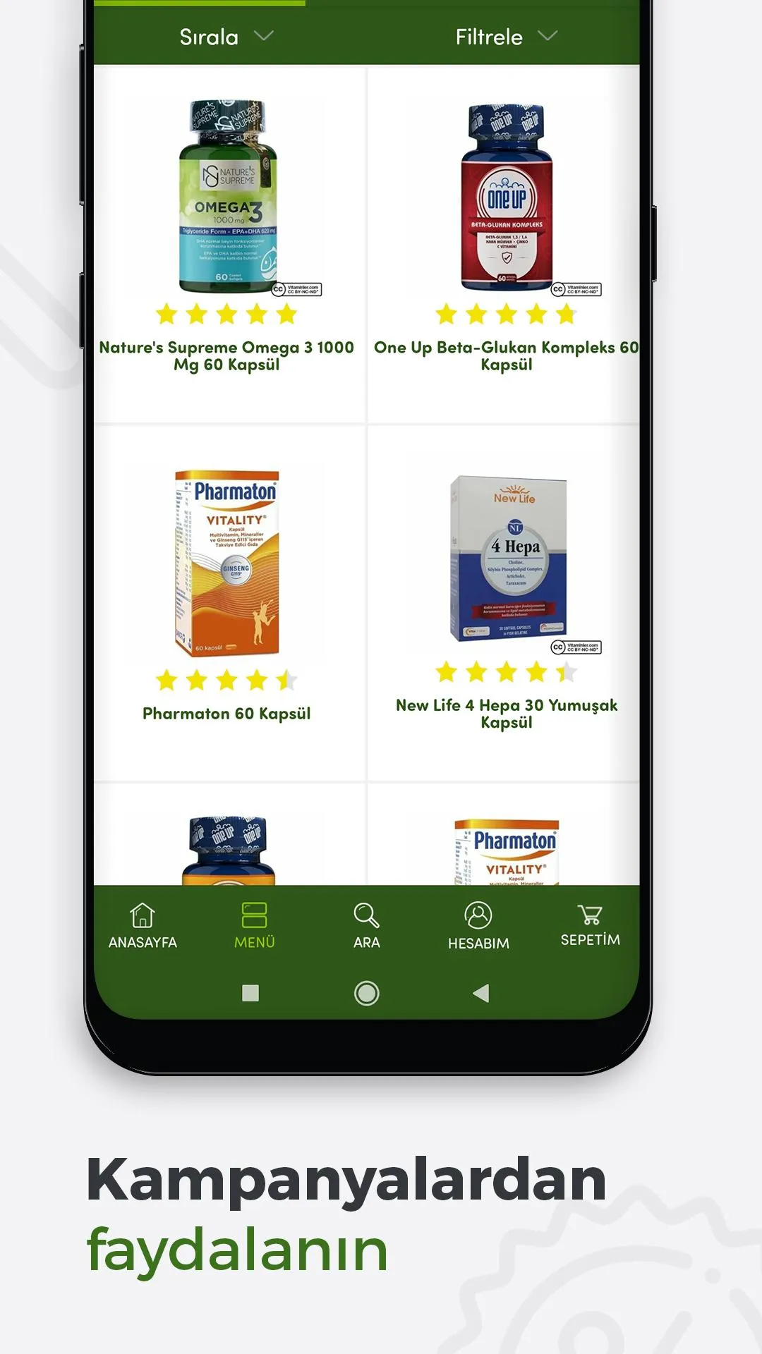 Vitaminler.com | Indus Appstore | Screenshot