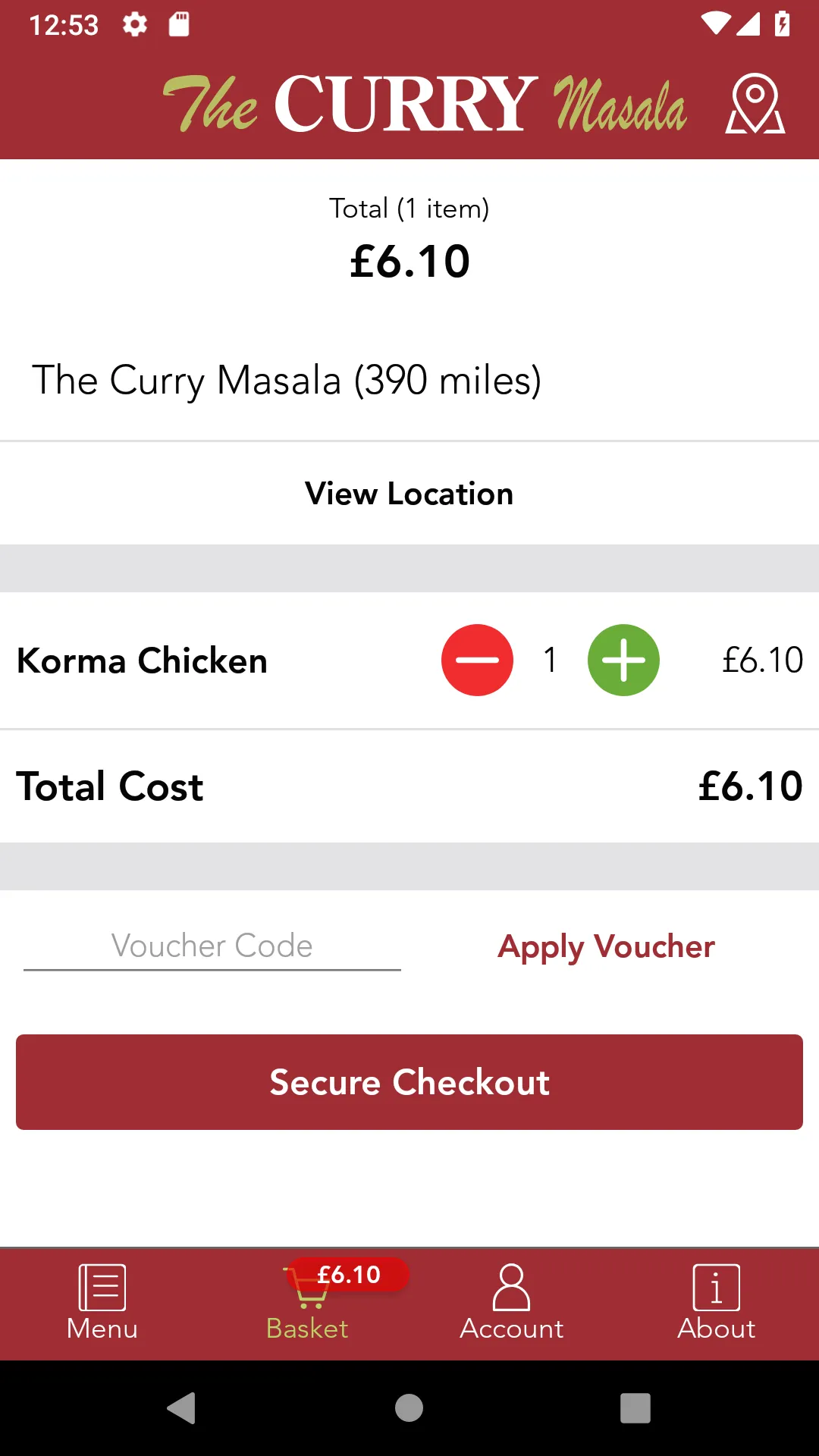 The Curry Masala | Indus Appstore | Screenshot