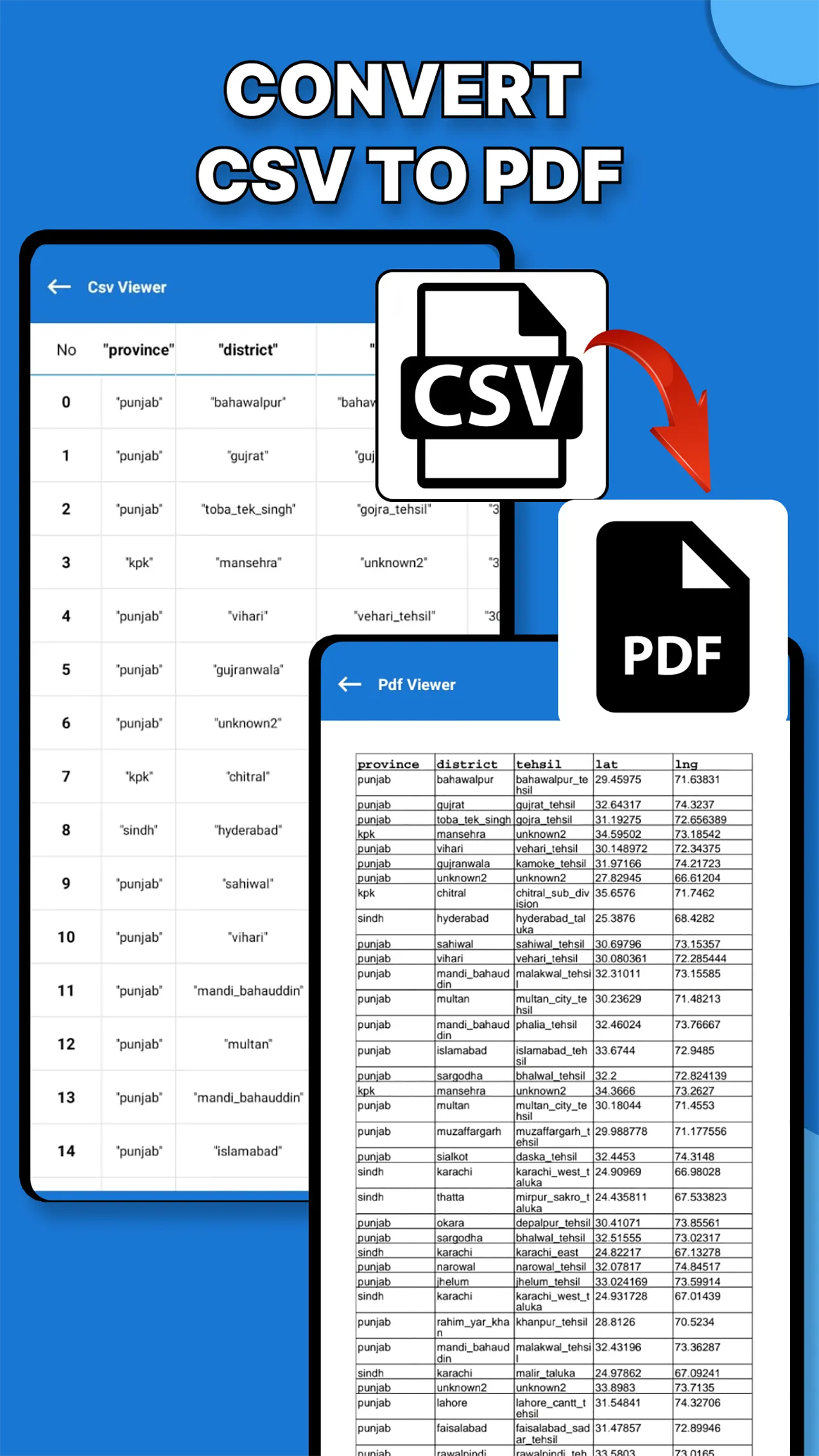 Csv to Pdf Converter | Indus Appstore | Screenshot