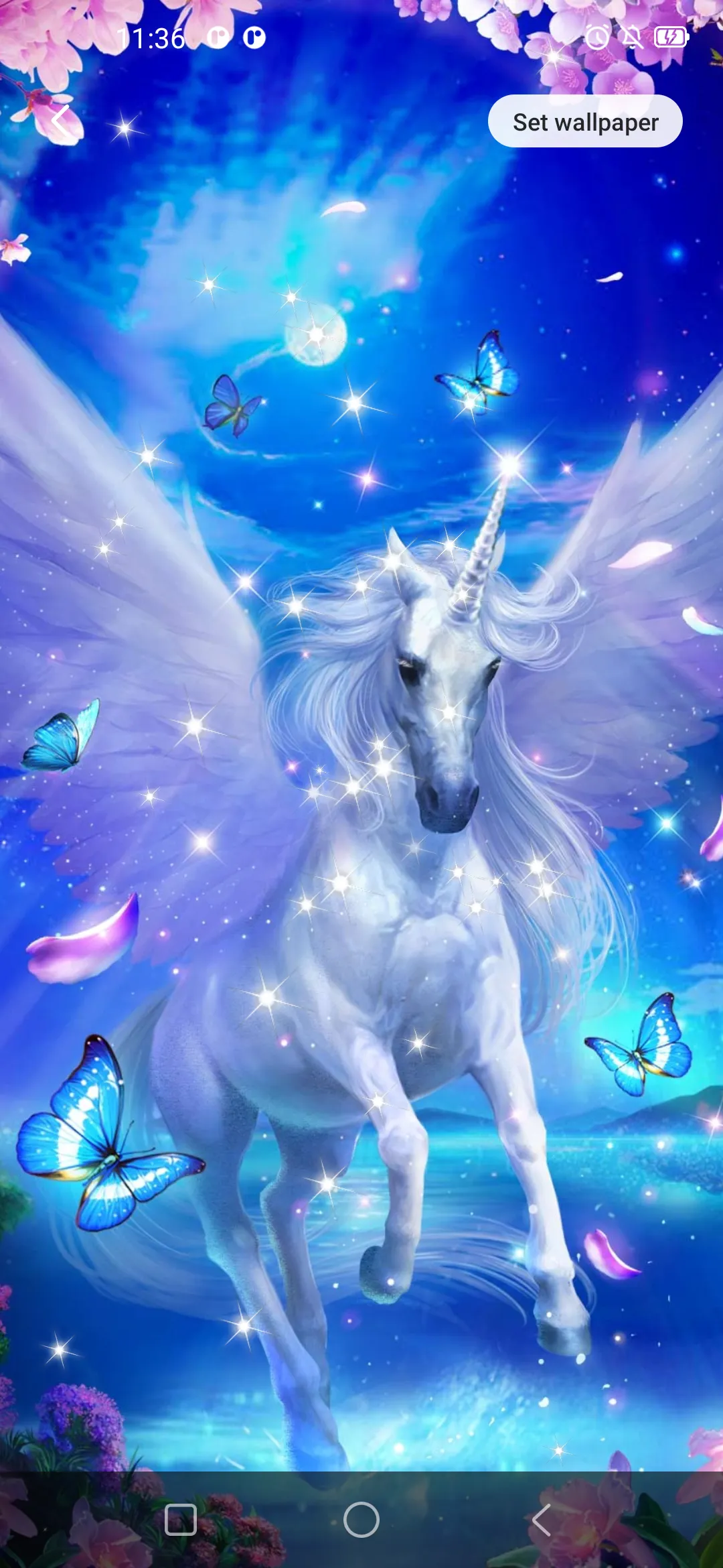 Unicorn Live Wallpaper Glitter | Indus Appstore | Screenshot