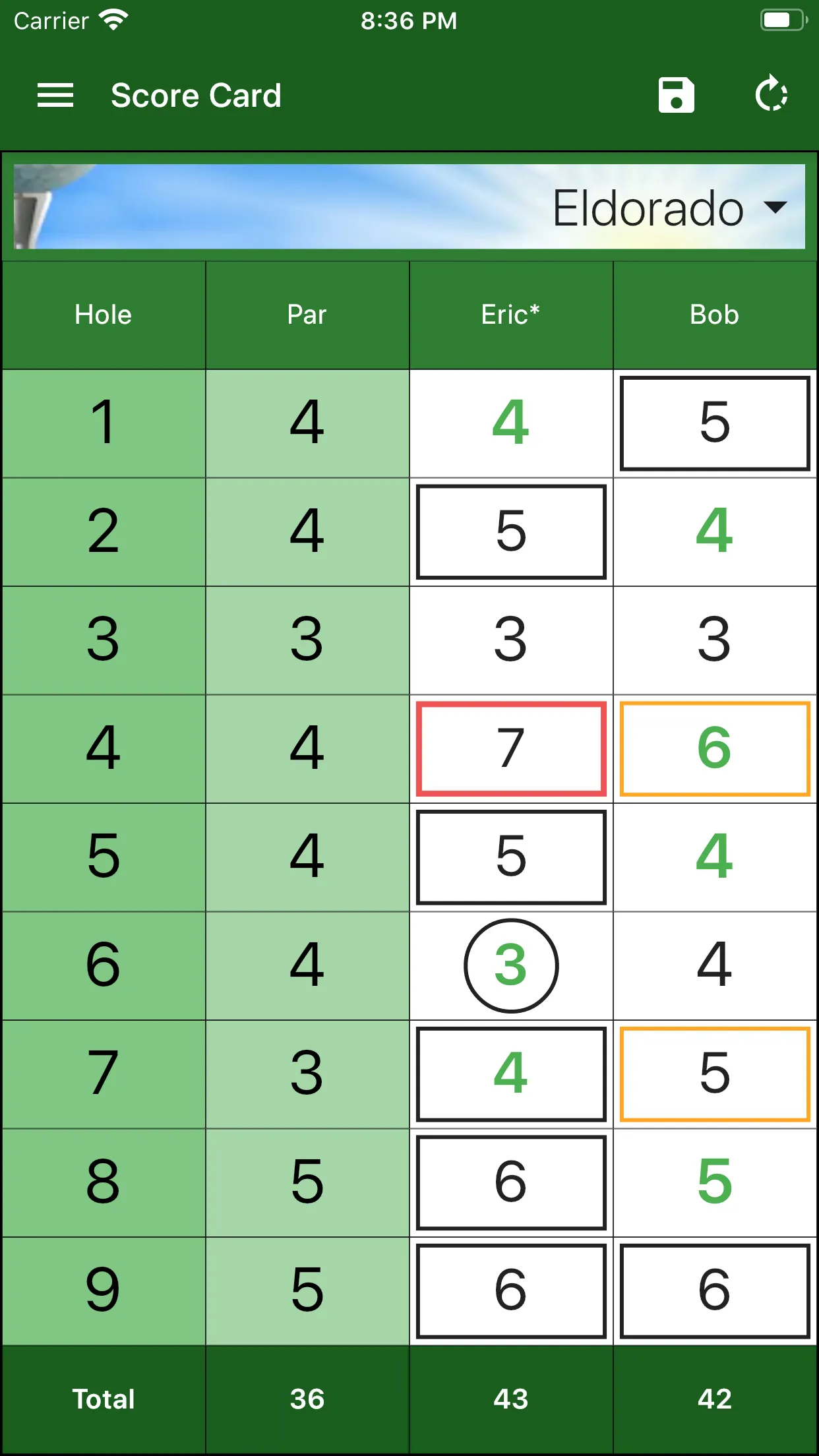 EasyScore Golf Scorecard | Indus Appstore | Screenshot