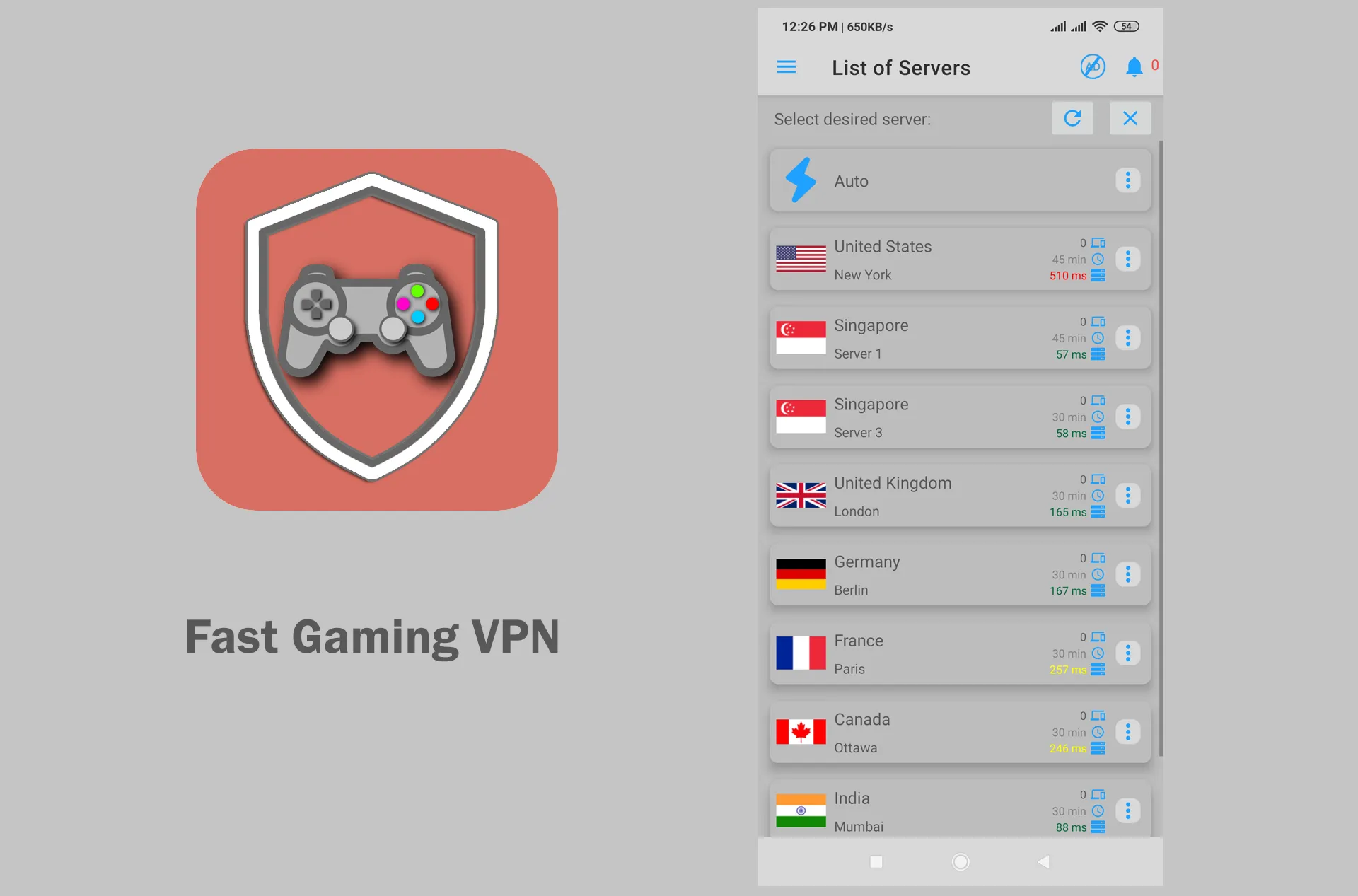 Pro Gamer VPN -Fast Gaming VPN | Indus Appstore | Screenshot