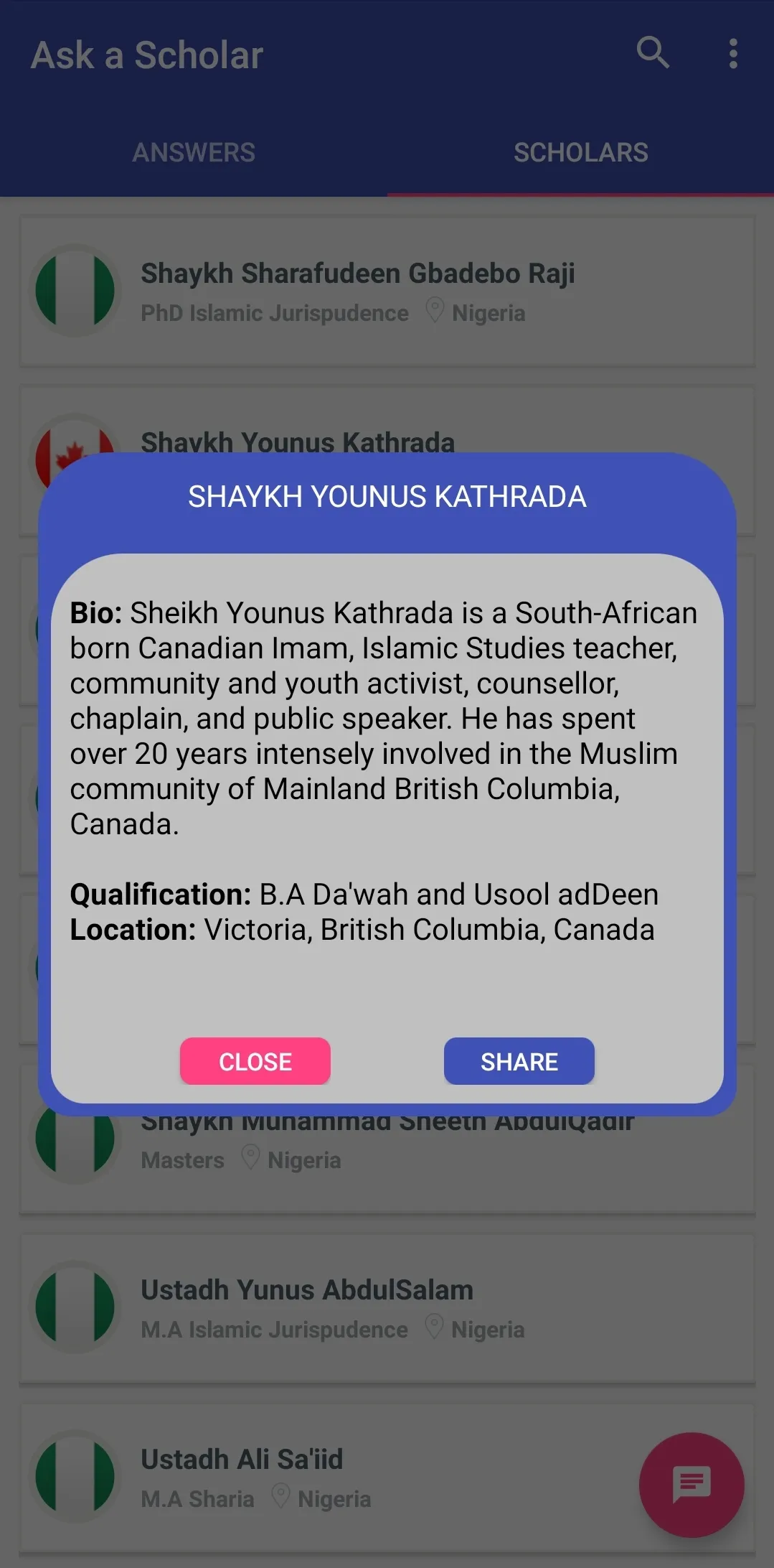 Ask a Scholar | Indus Appstore | Screenshot