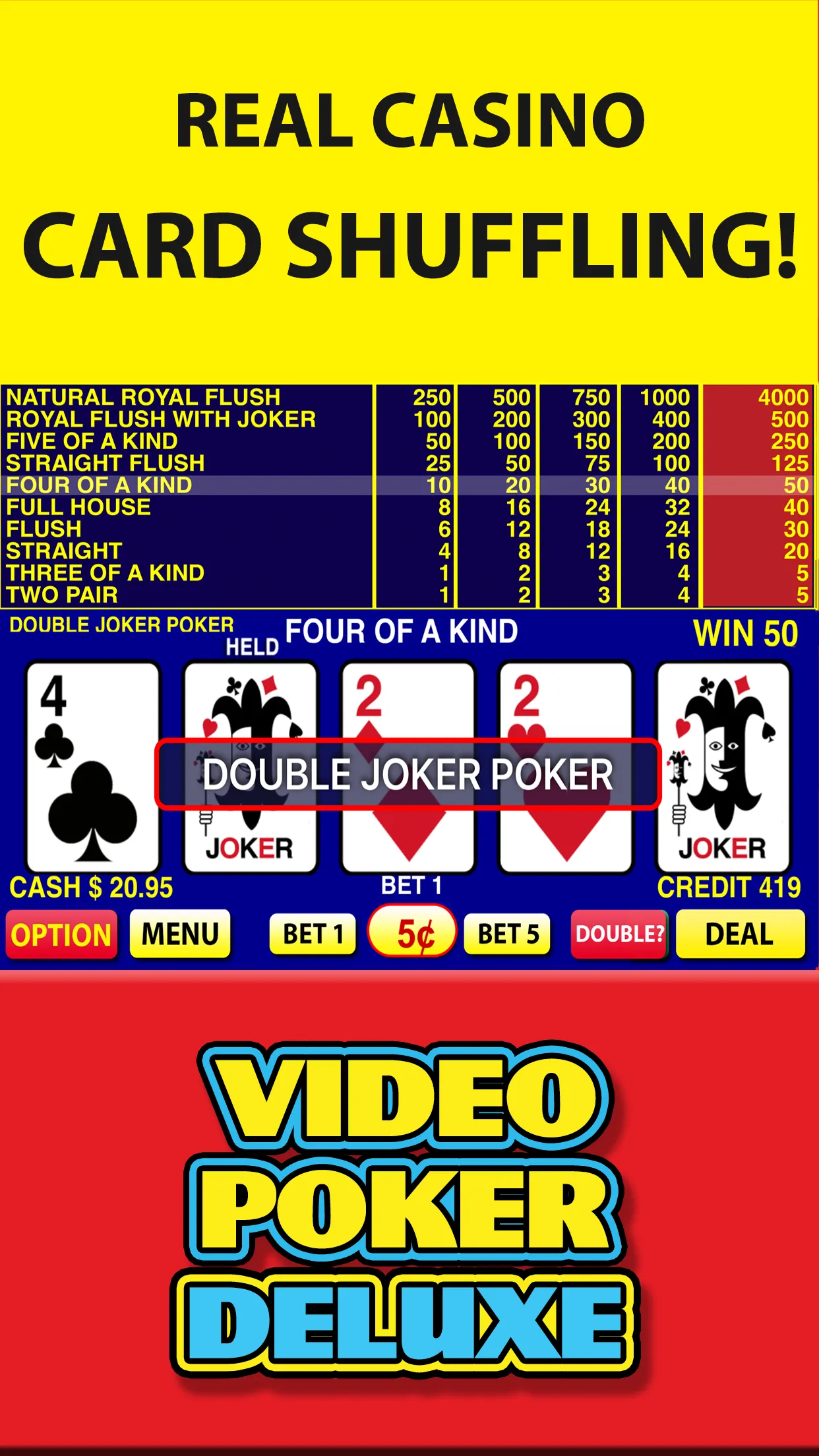 Video Poker Deluxe | Indus Appstore | Screenshot