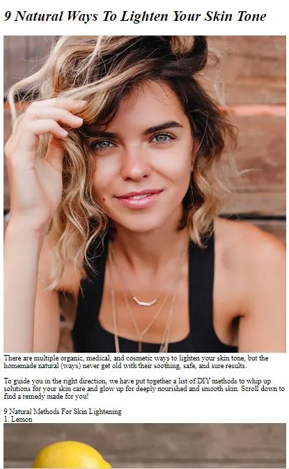 Skin Whitening Home Remedies | Indus Appstore | Screenshot