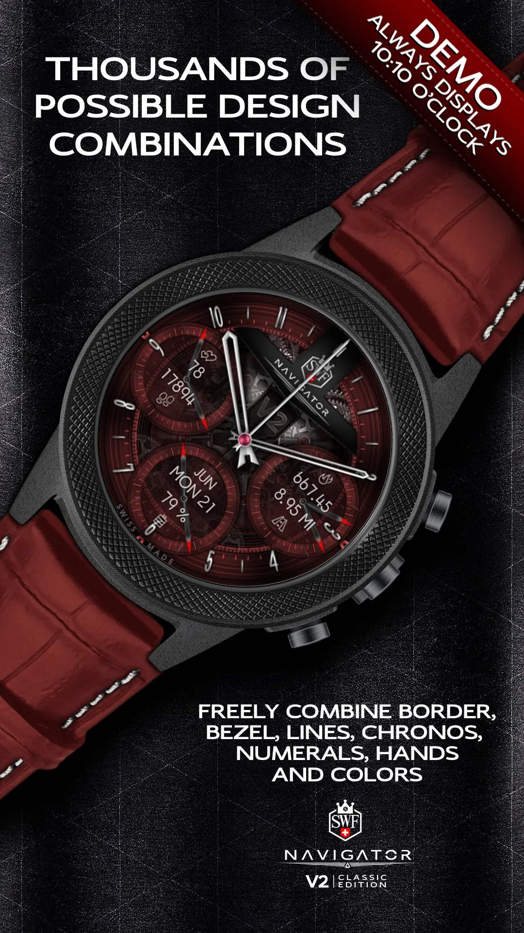 SWF Navigator Demo Watch Face | Indus Appstore | Screenshot