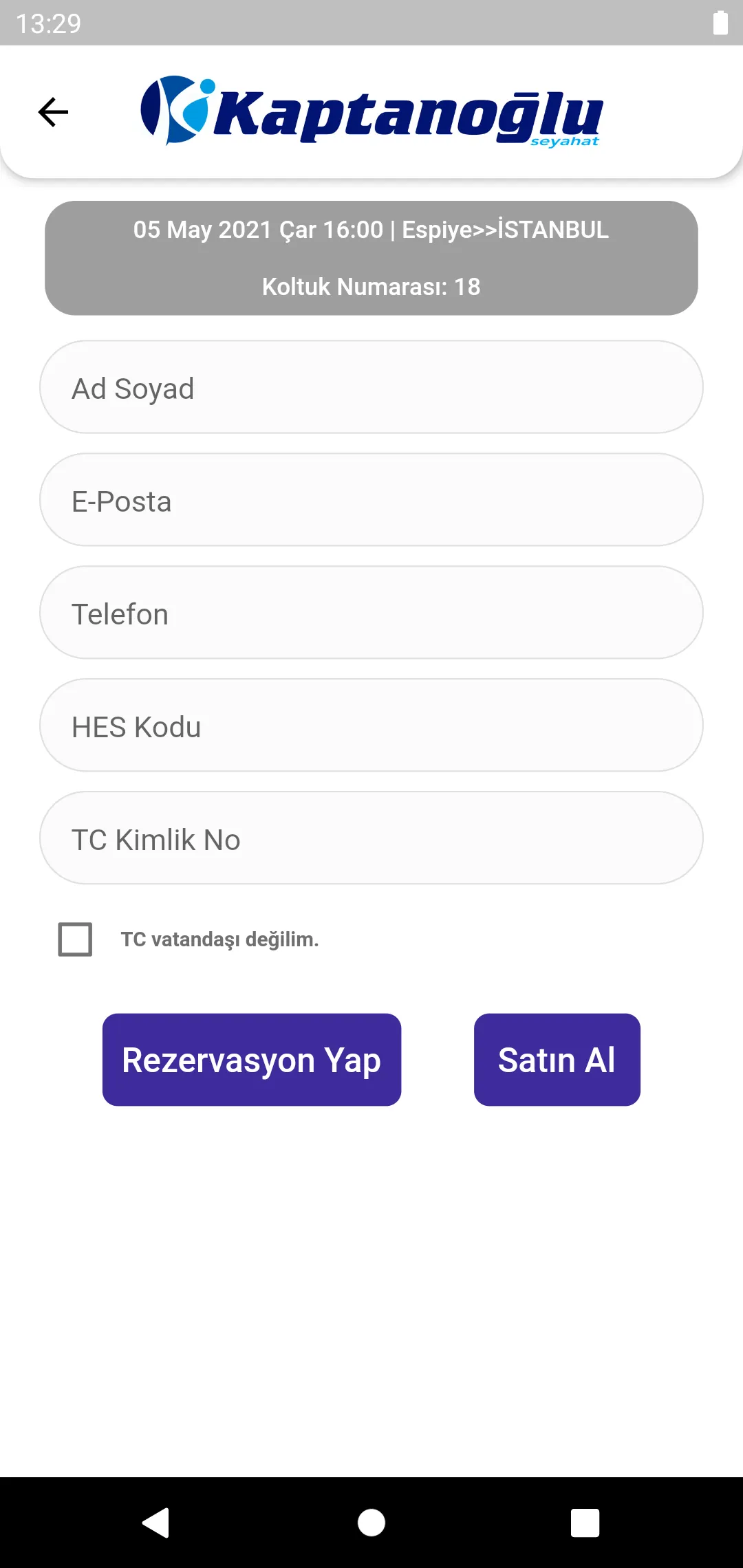 Kaptanoğlu Seyahat | Indus Appstore | Screenshot